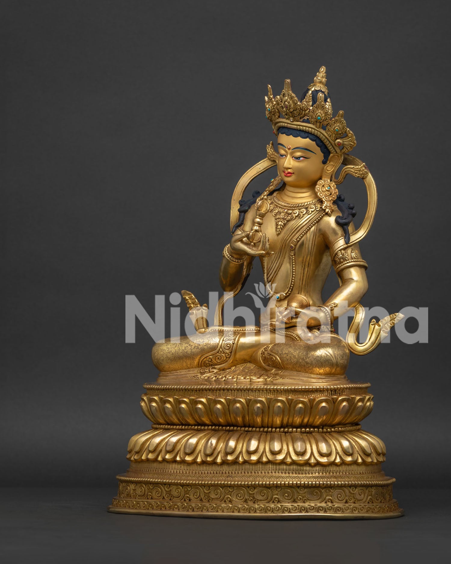 Enlightened Vajrasattva Statue from Nepal | Traditional Buddhist Art