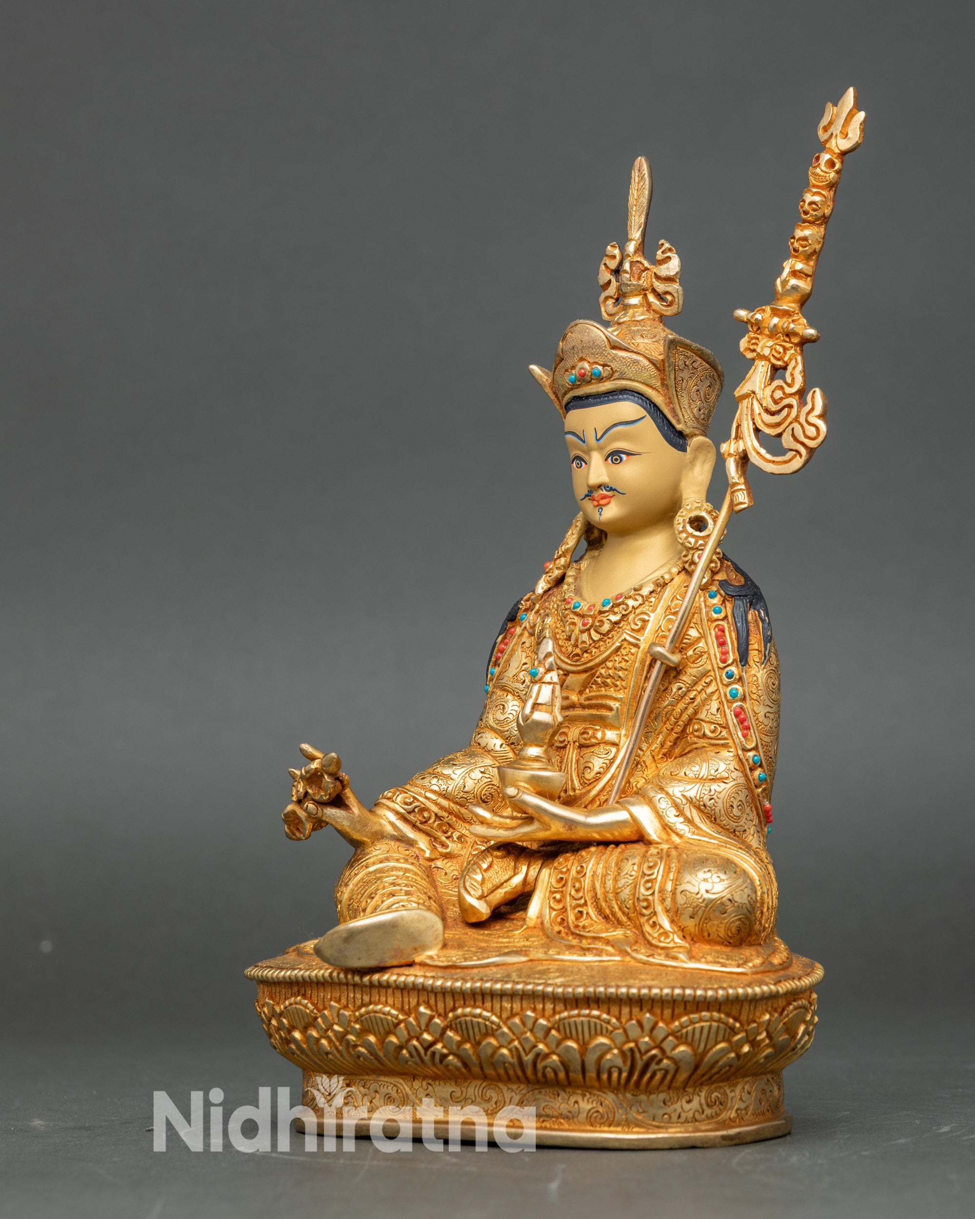 Guru Rinpoche Statue | Traditional Nepalese Buddhist Icon
