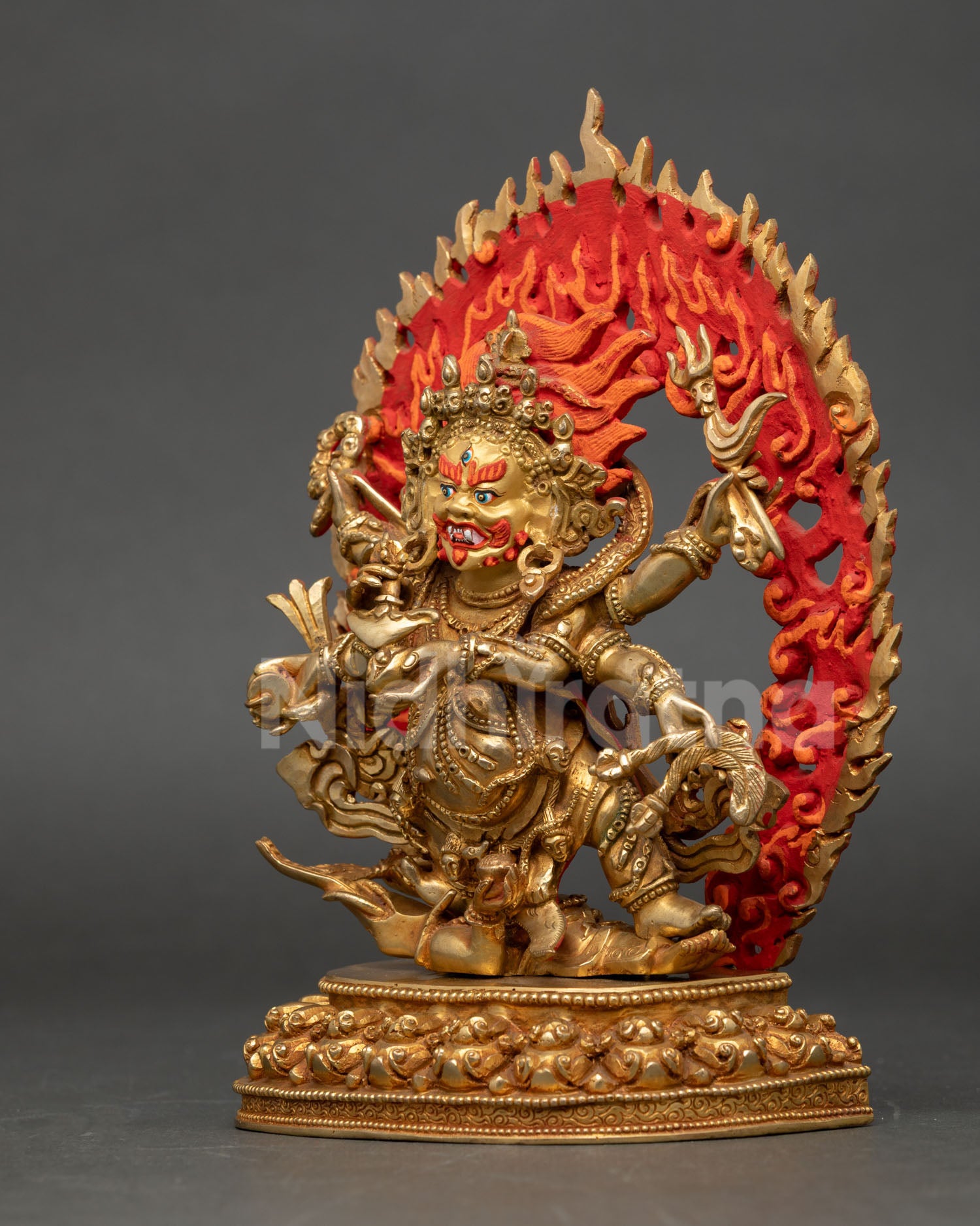 Six-Armed Mahakala Statue – Wrathful Guardian of Dharma