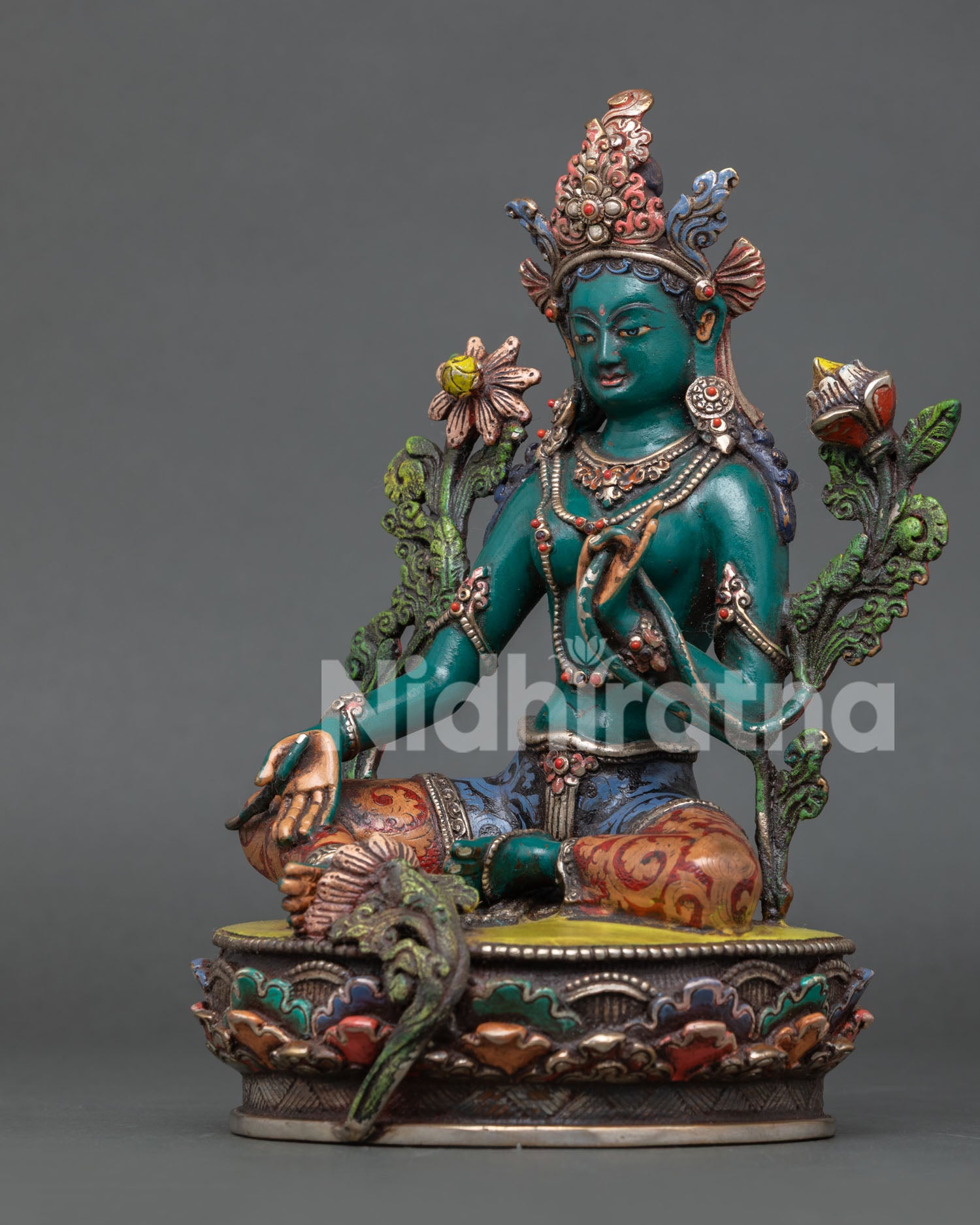 Blessed Green Tara Statue | Nepalese Spiritual Art