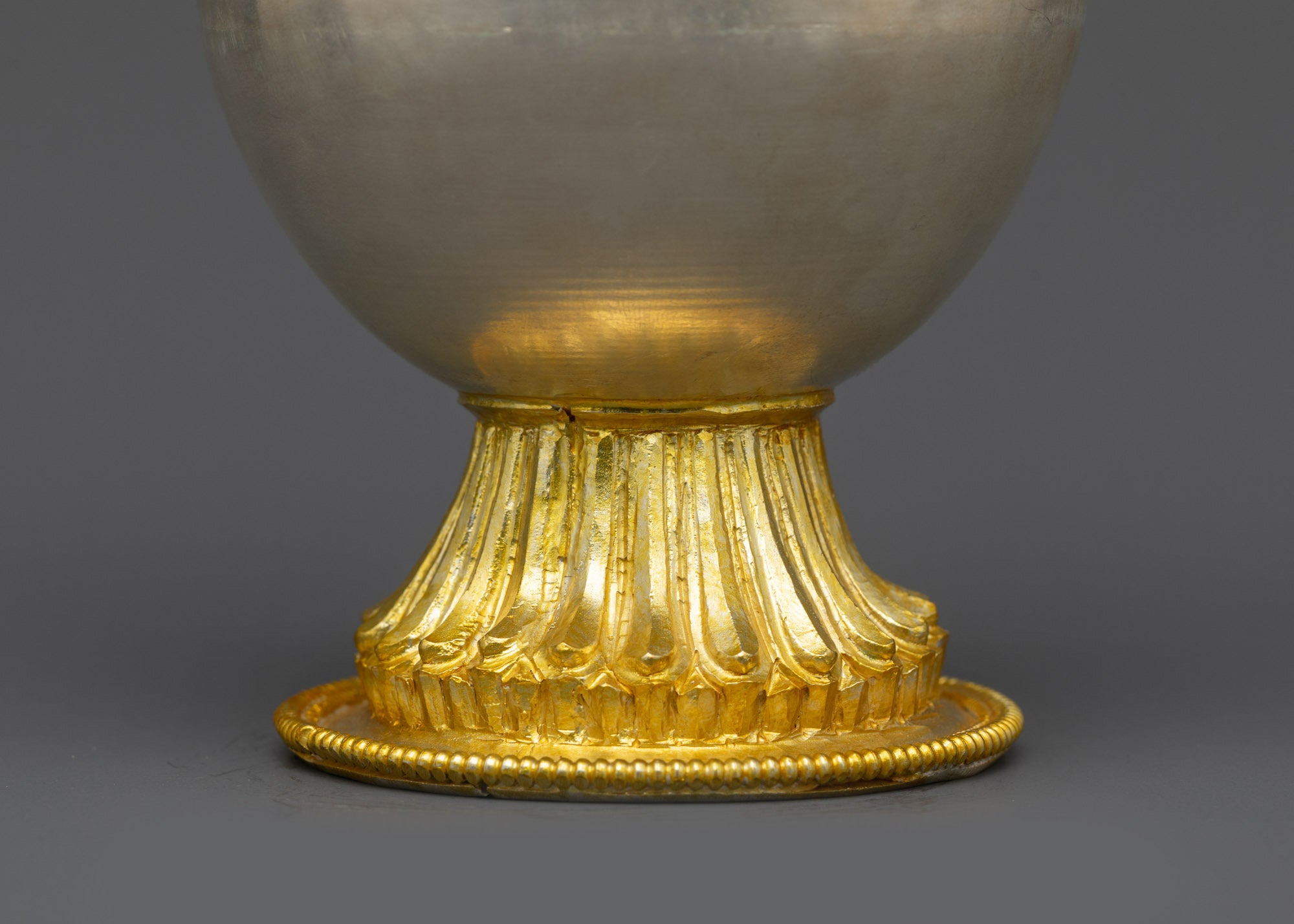 Gold & Silver-plated Che Bhumba | Traditional Buddhist Offering Vessel
