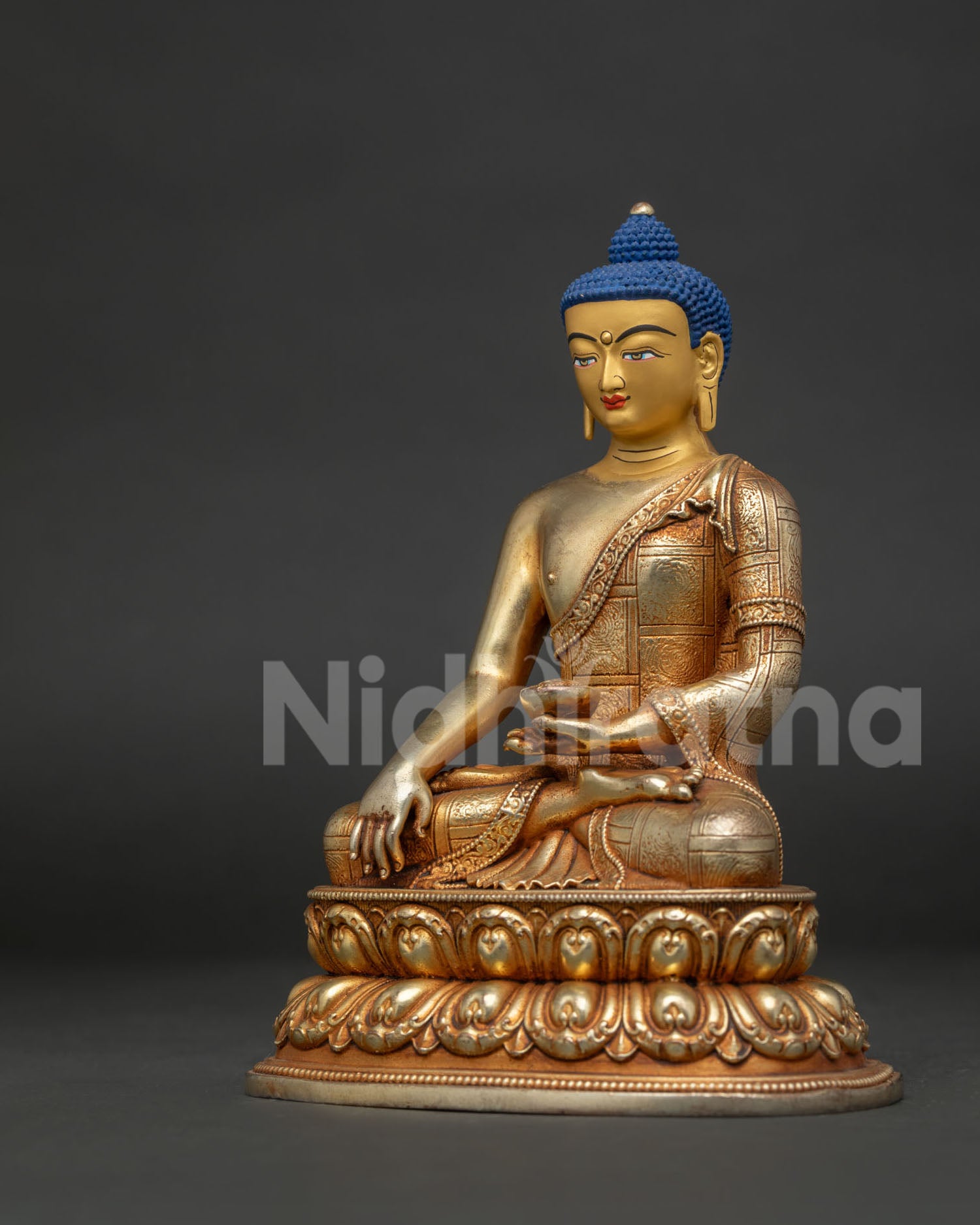 Shakyamuni Buddha Statue | Gold Gilded Nepalese Buddhist Art