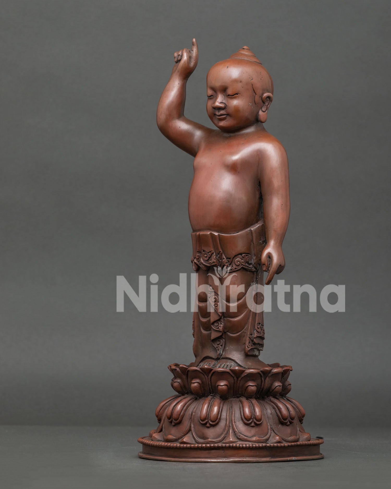 Oxidized Little Buddha Statue | Buddhist Zen Decor