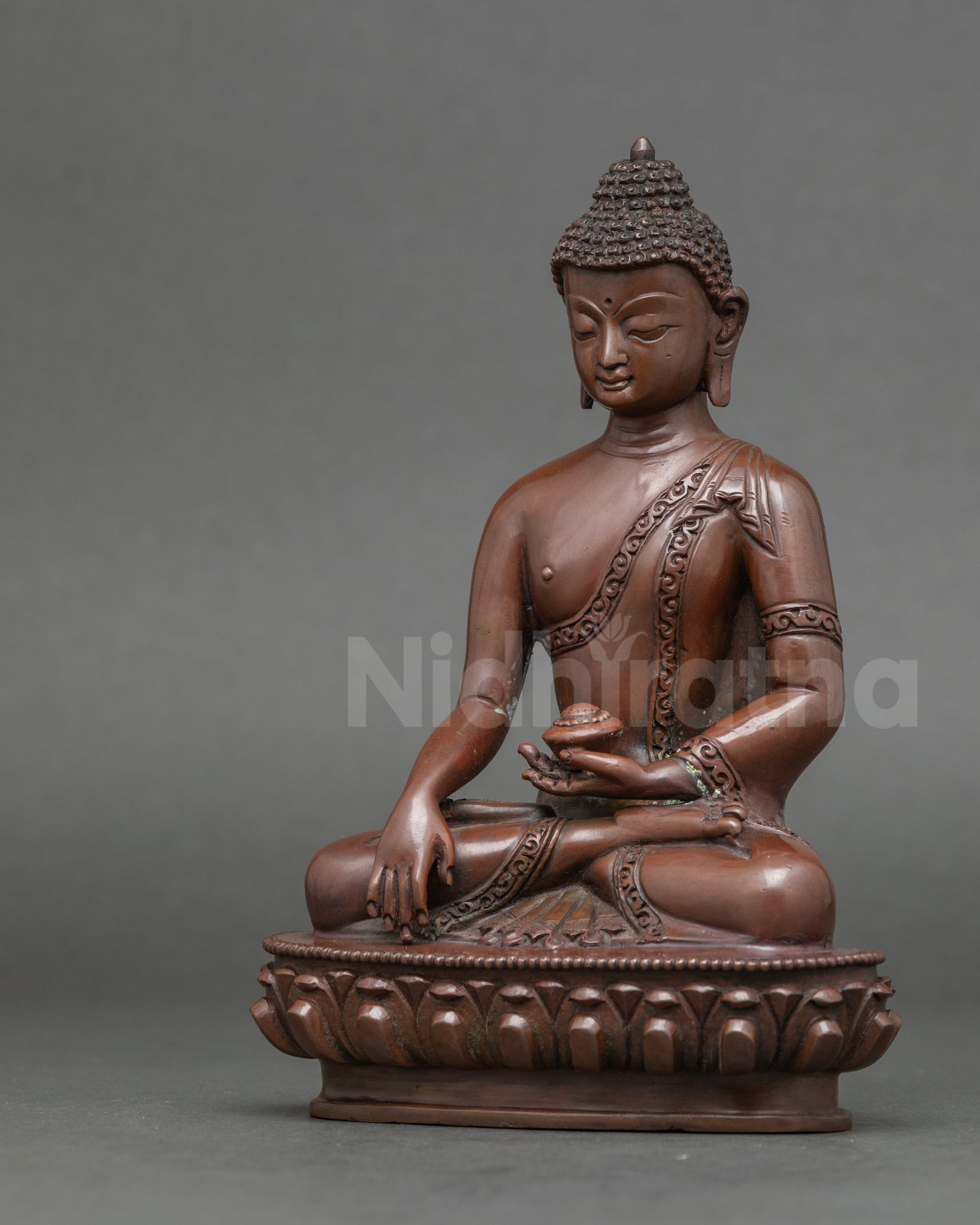 Oxidized Shakyamuni Buddha Statue for Meditation Practice