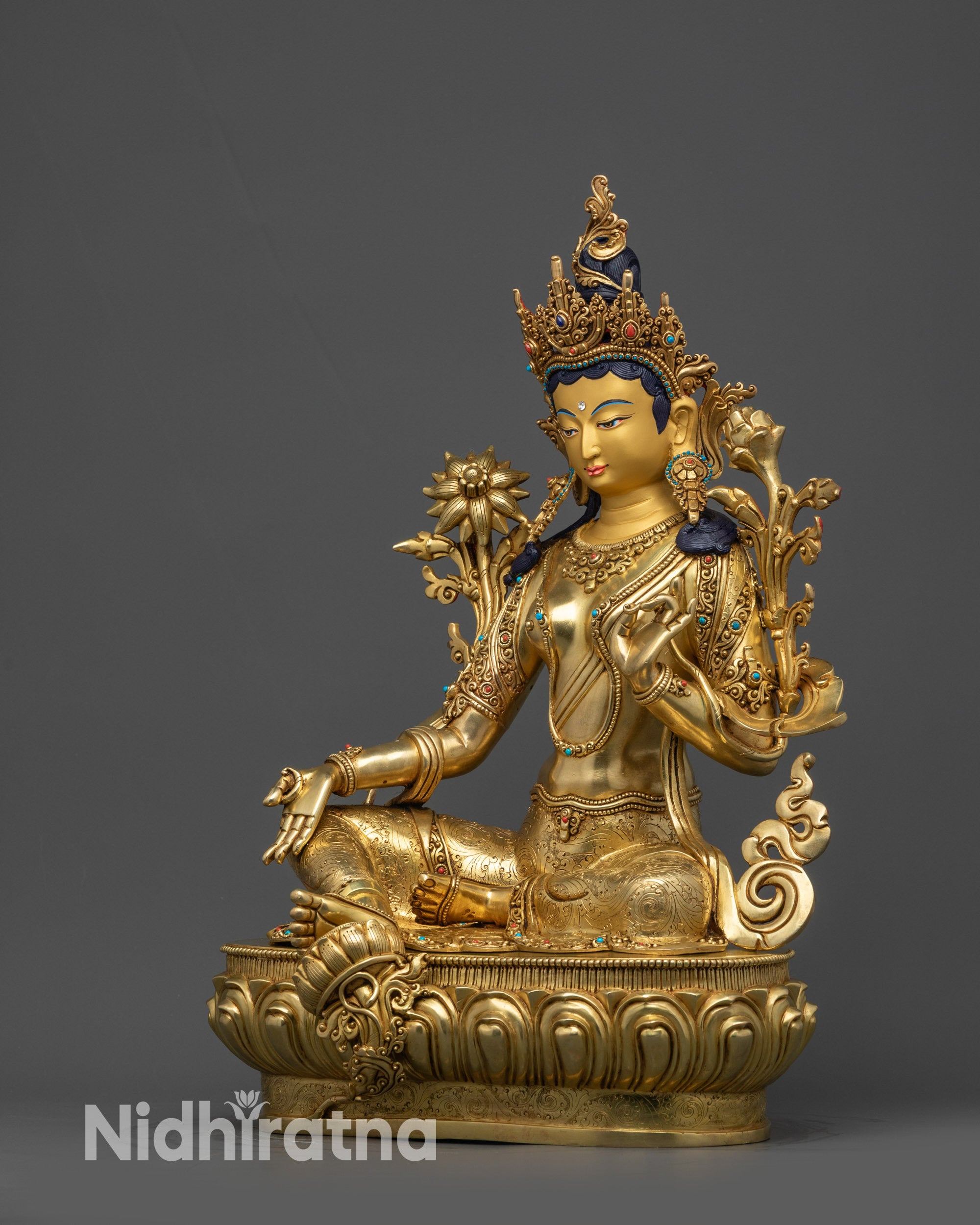 17" Premium Green Tara Statue | Symbol of Compassion and Protection