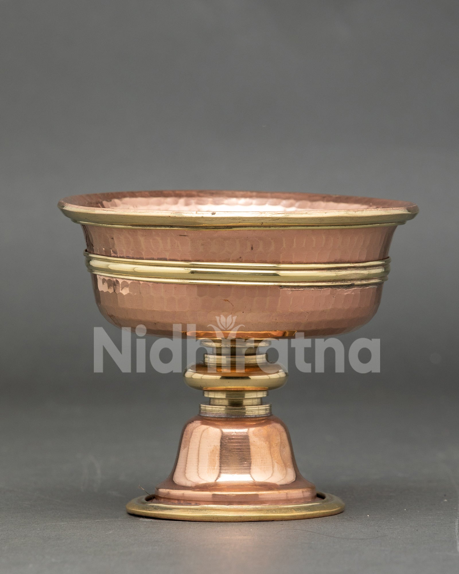 Tibetan Copper Butter Lamps for Puja Ceremonies