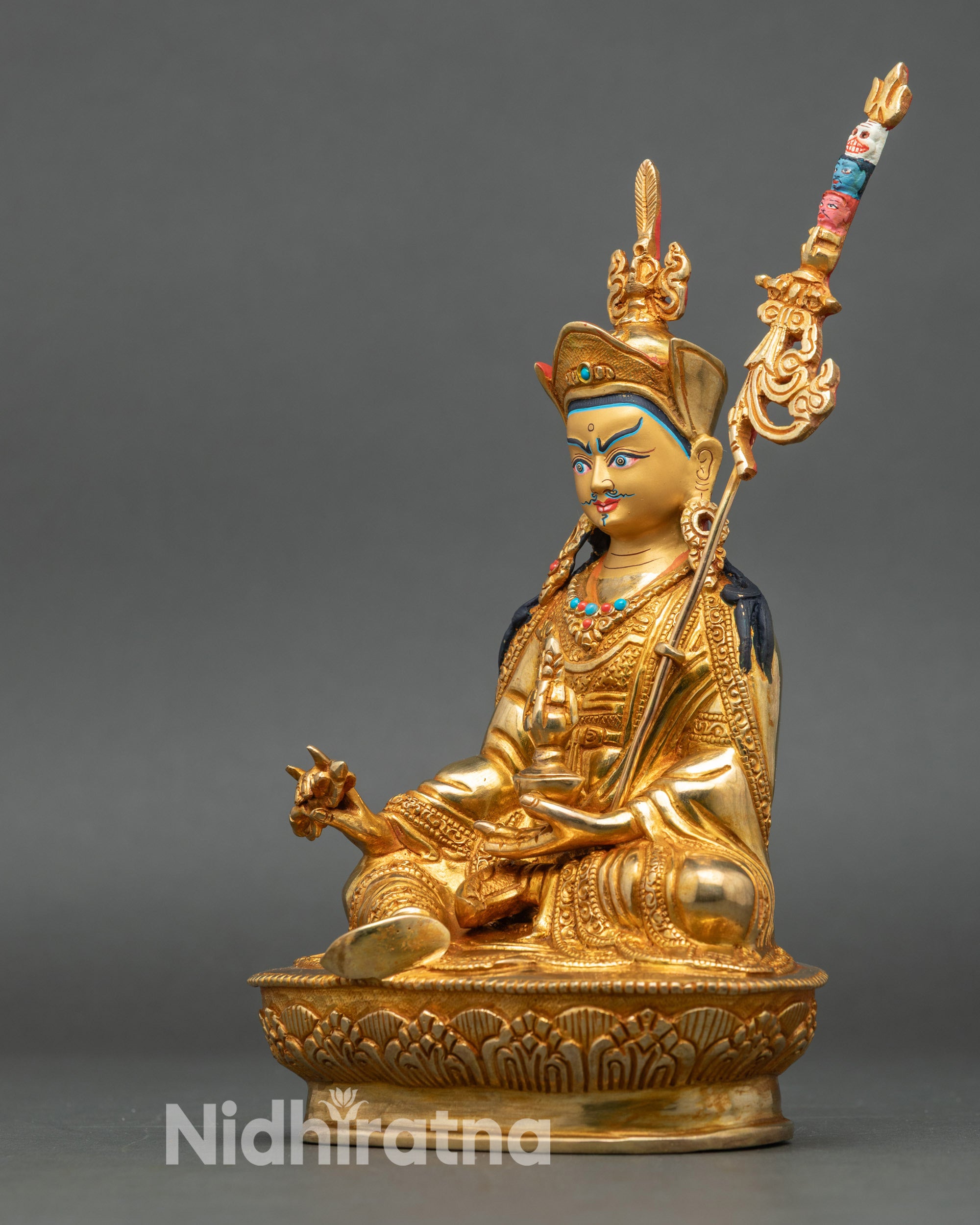 Guru Padmasambhava Sculpture- Himalayan Sacred Artwork