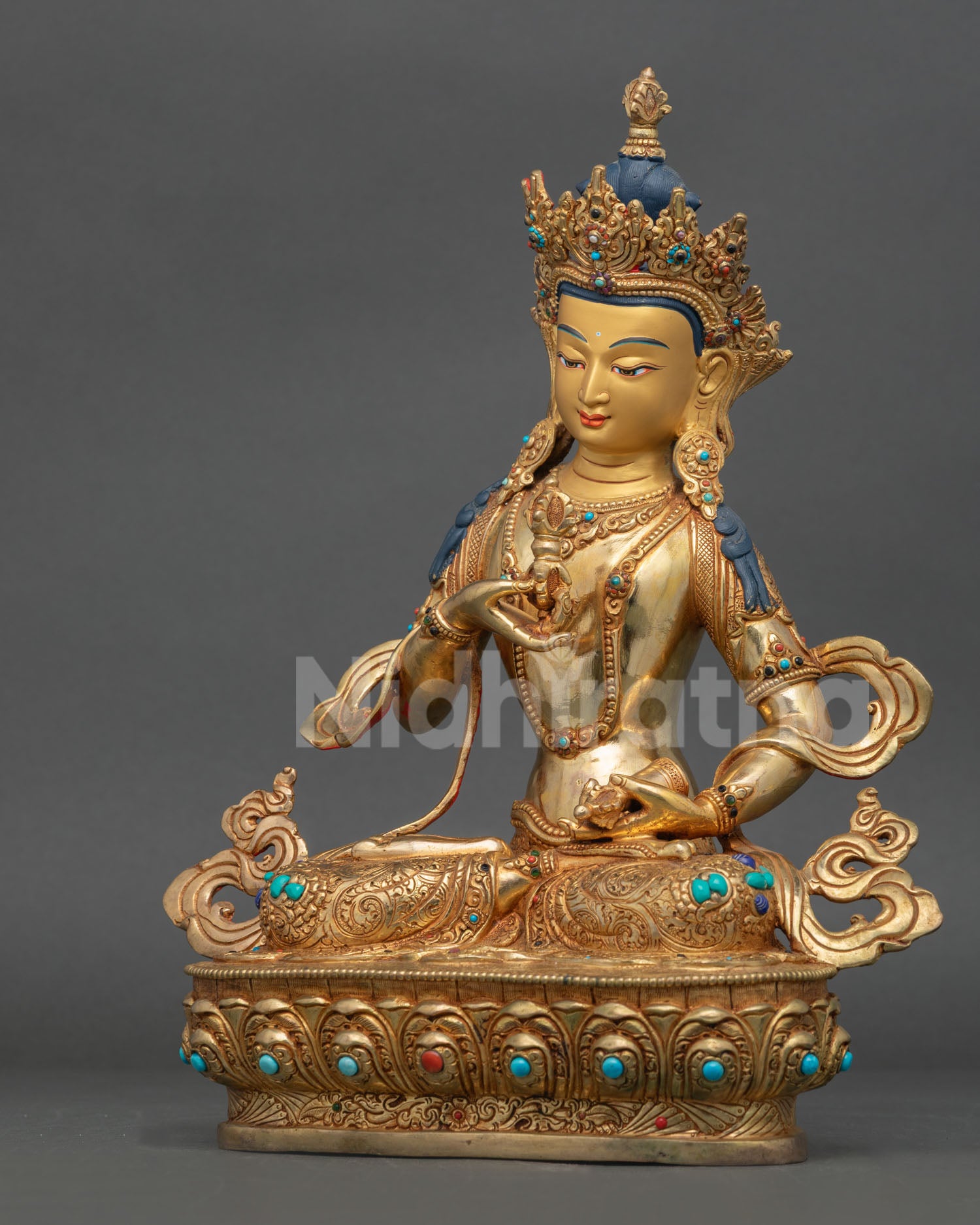 Vajrasattva Statue | Gold-Gilded Tibetan Purification Deity