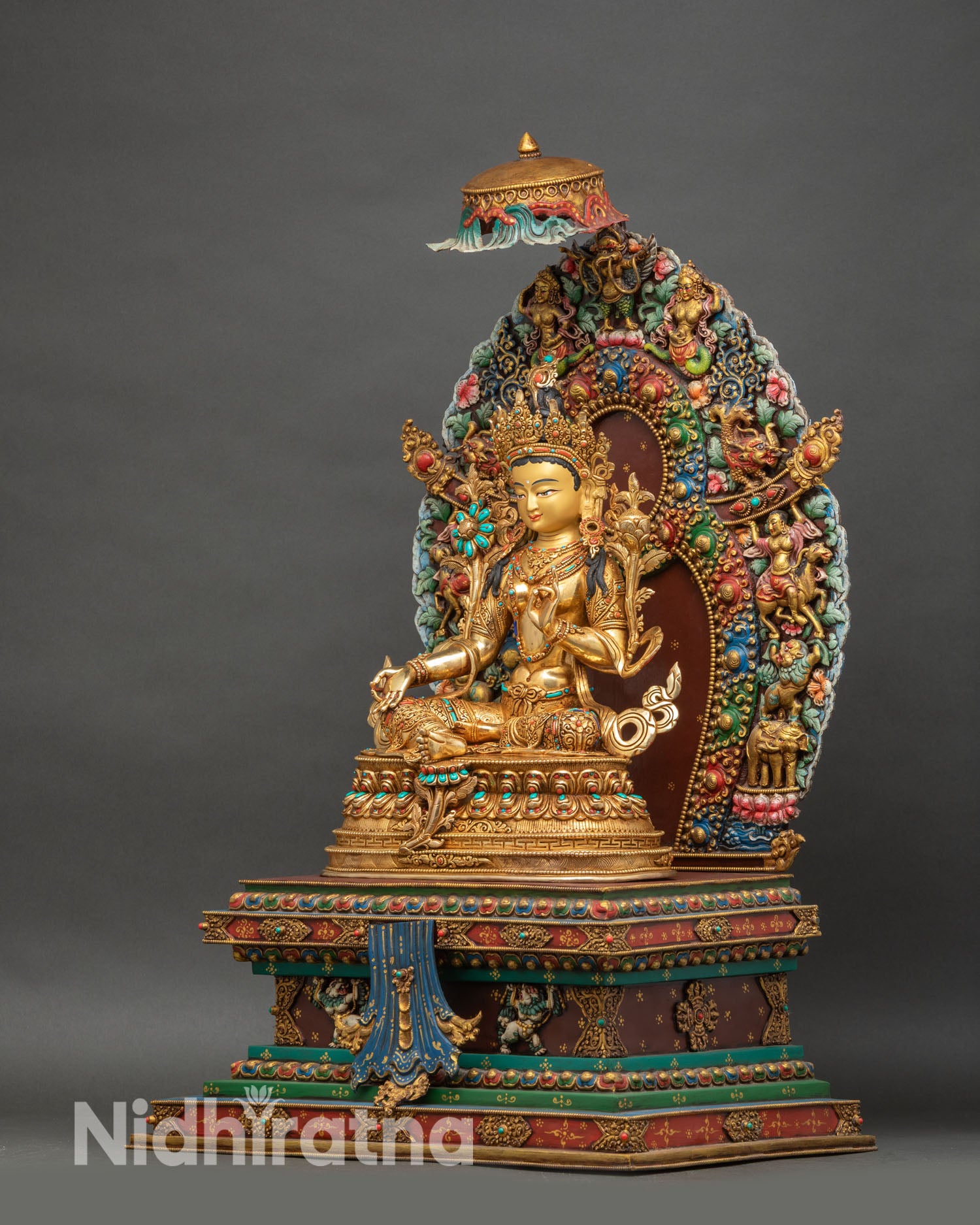 Green Tara Statue | Nepalese Newari Craftsmanship