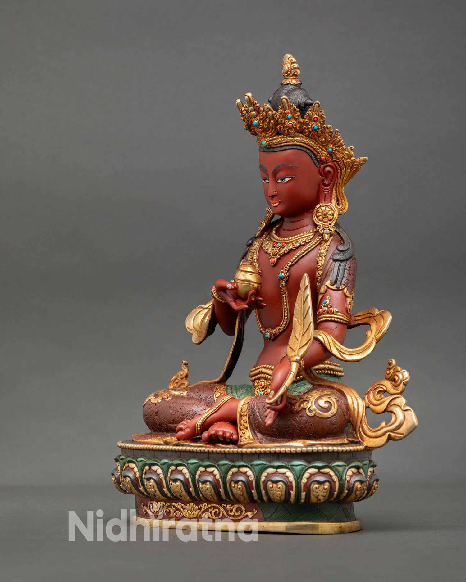 Kshitigarbha Bodhisattva – Handmade Sculpture for Altar Decor