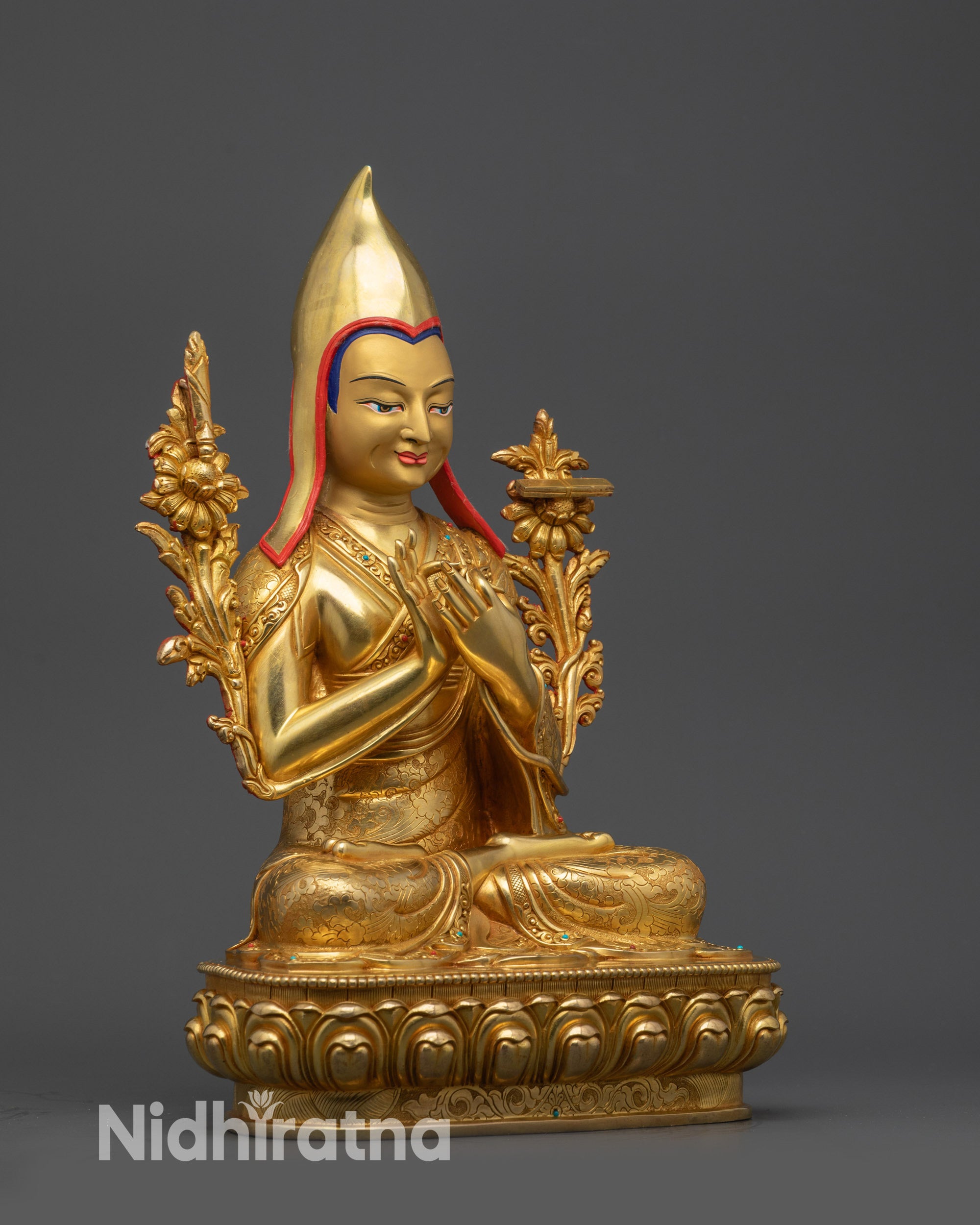 Je Tsongkhapa and His Disciples Statue Set | Buddhist Lama Statues