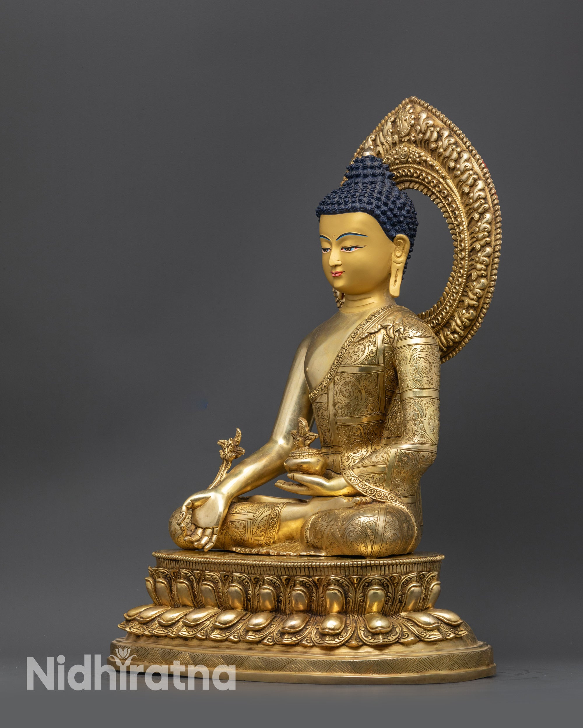 Handcrafted Premium Serene Bhaisajyaguru Statue | Nepalese Statues