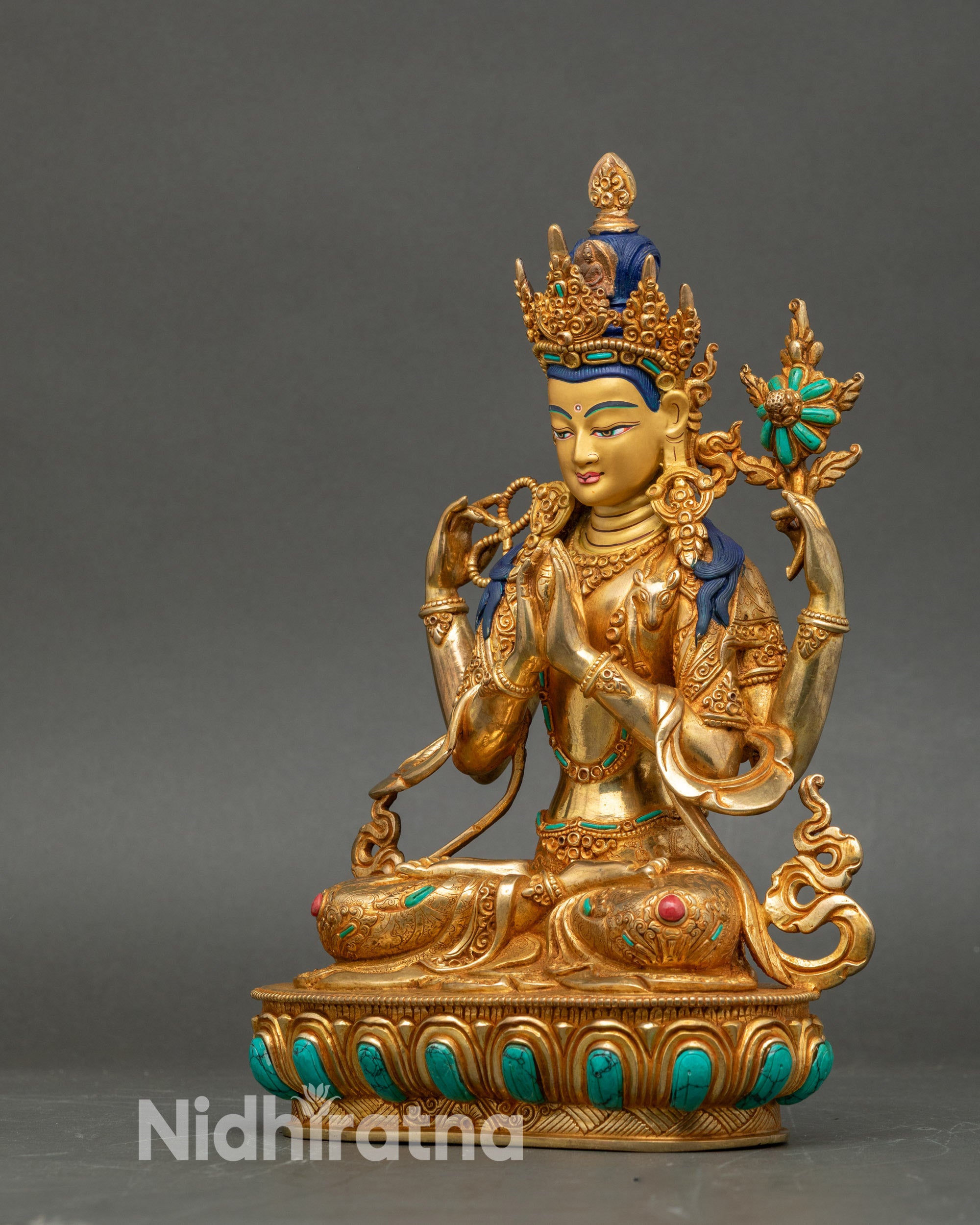 Handcrafted Chenrezig Statue - A Symbol of Infinite Compassion