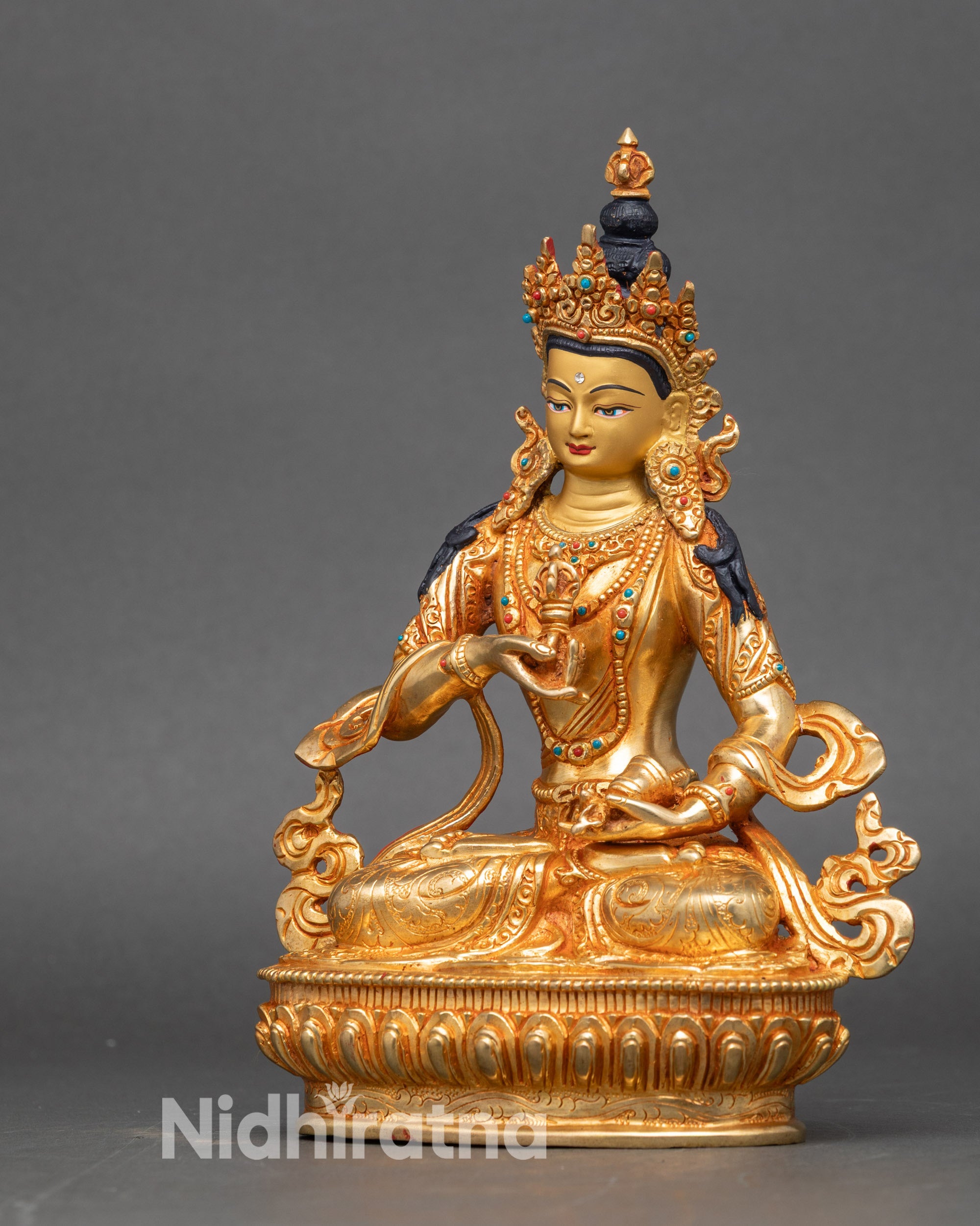 Vajrasattva Statue | Handcrafted Nepalese Copper Buddhist Deity