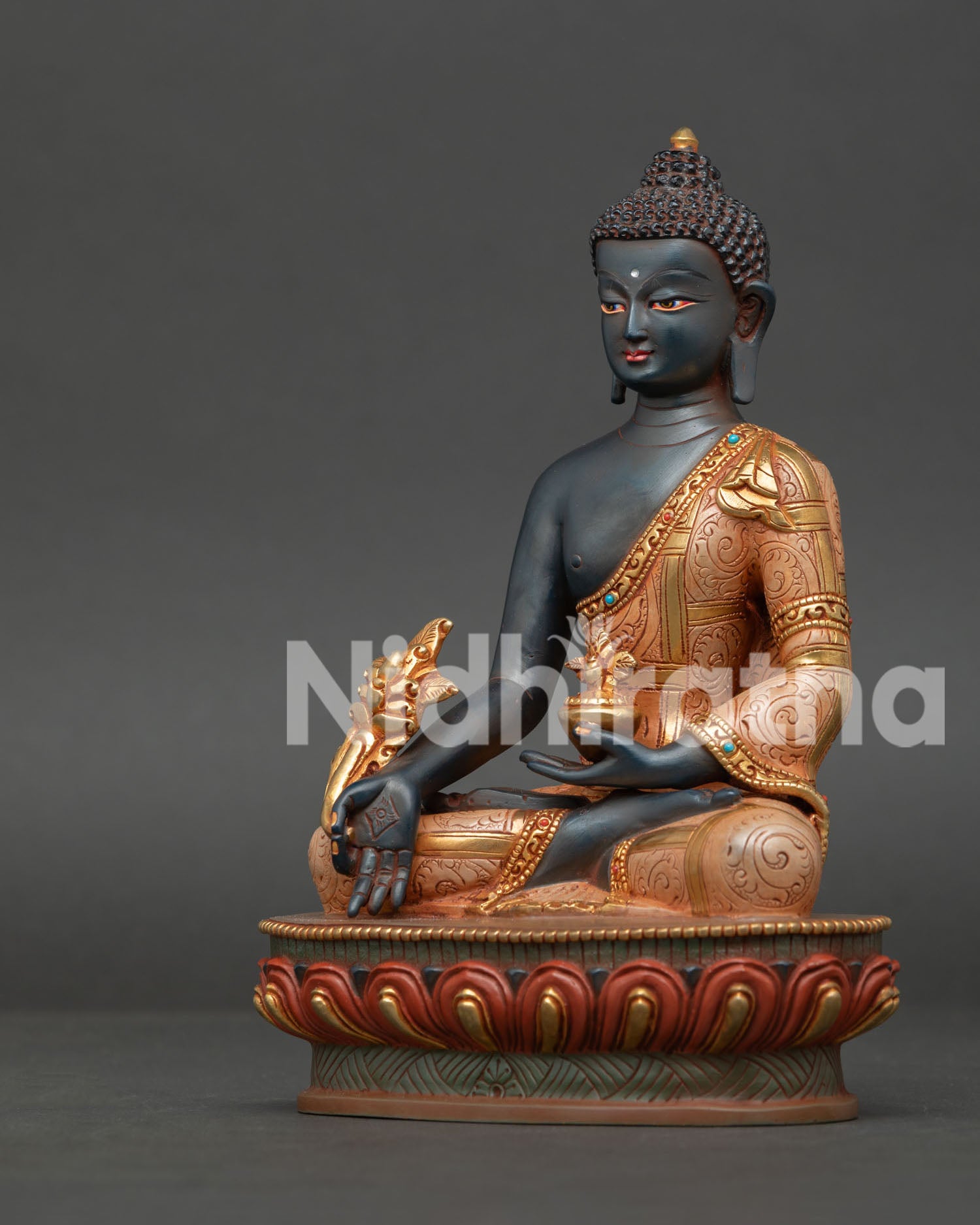 Handcrafted Medicine Buddha Statue from Patan, Nepal