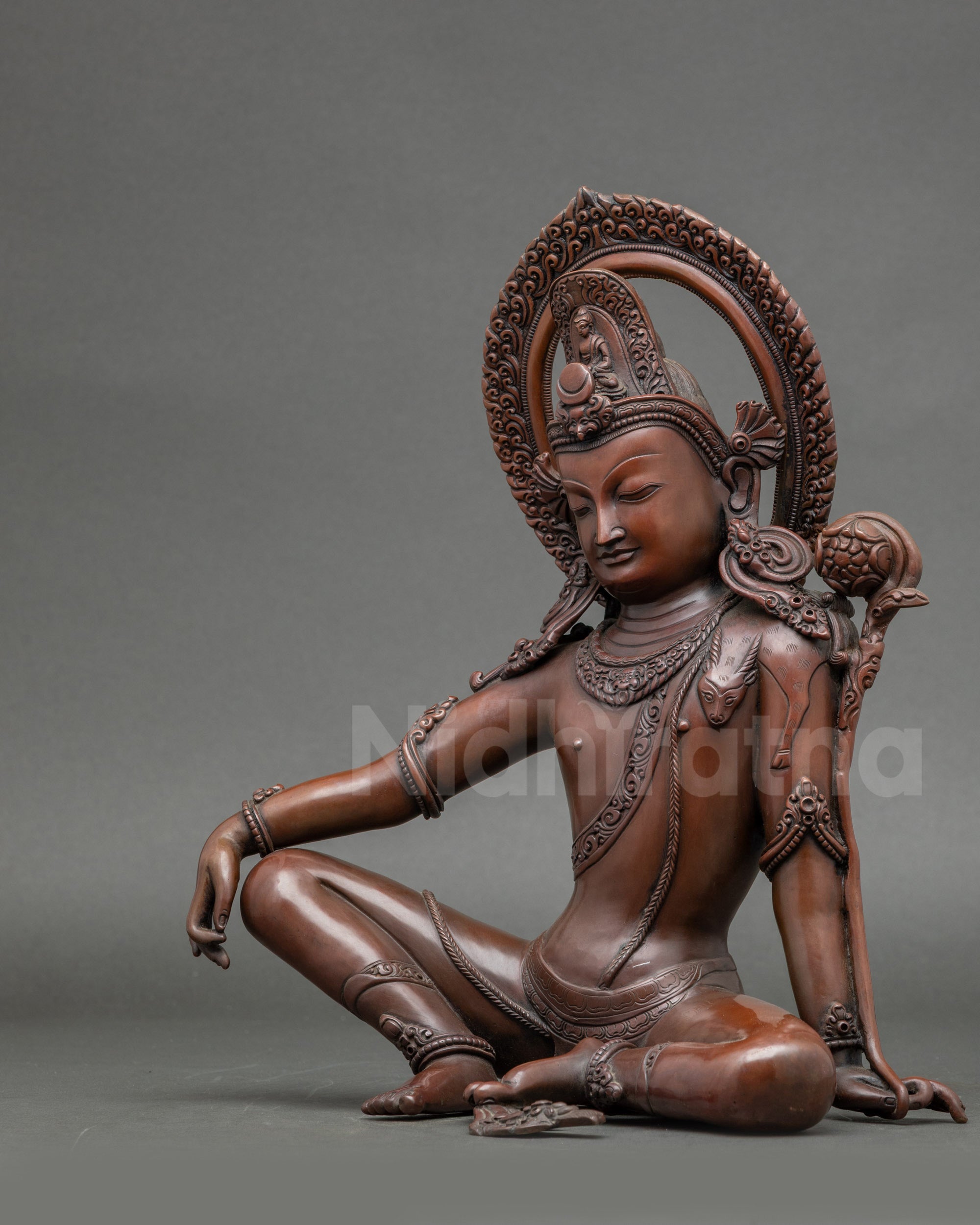 Handcrafted Two Arm Chenrezig Statue for Inner Peace