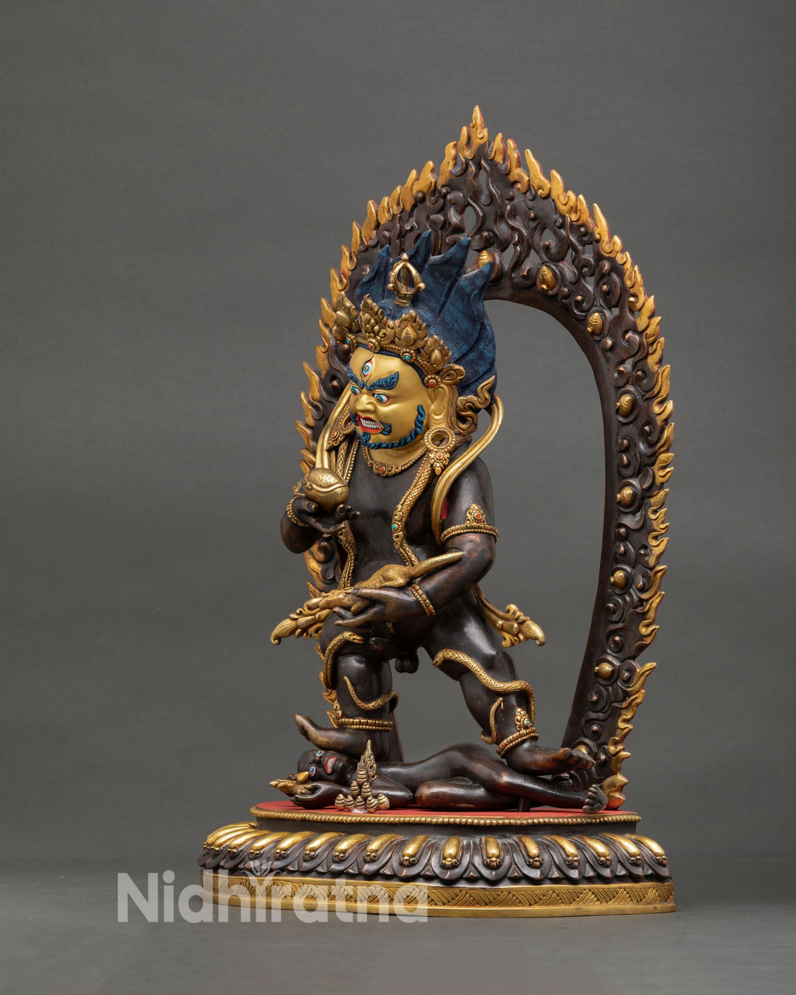 Black Dzambhala – Buddhist Sculpture for Spiritual Decor