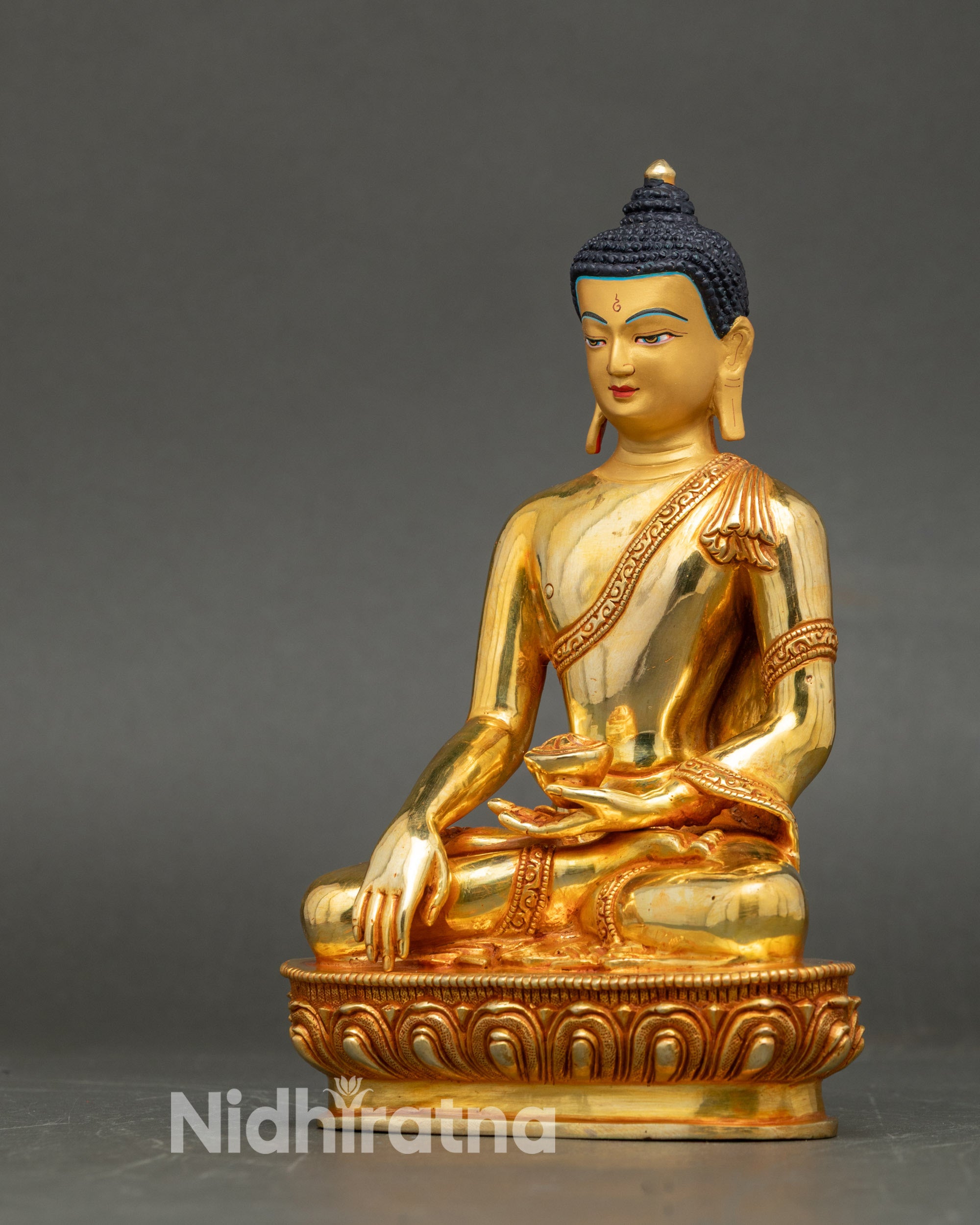 Shakyamuni Buddha Statue | Handcrafted 24K Gold-Gilded Nepalese Artwork