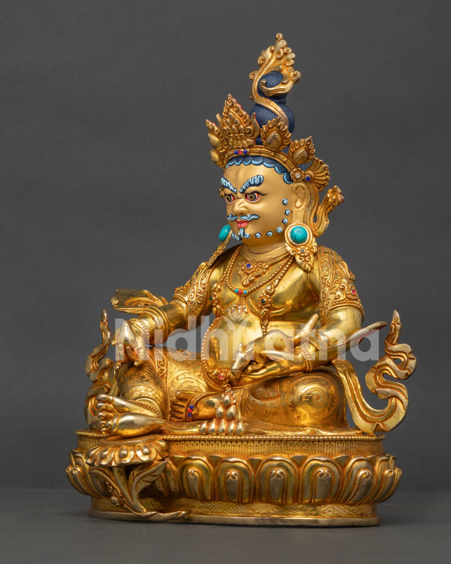 Buddhist Dzambhala Statue | Hand-Carved Lost-Wax Art