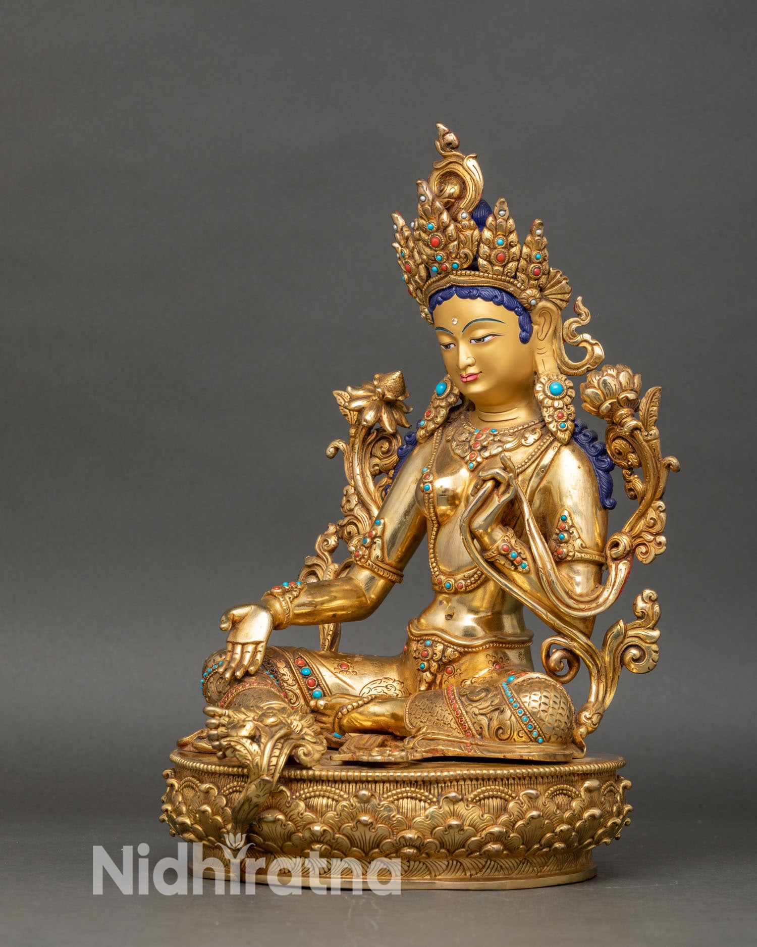 Green Tara Statue – Nepalese Spiritual Artwork