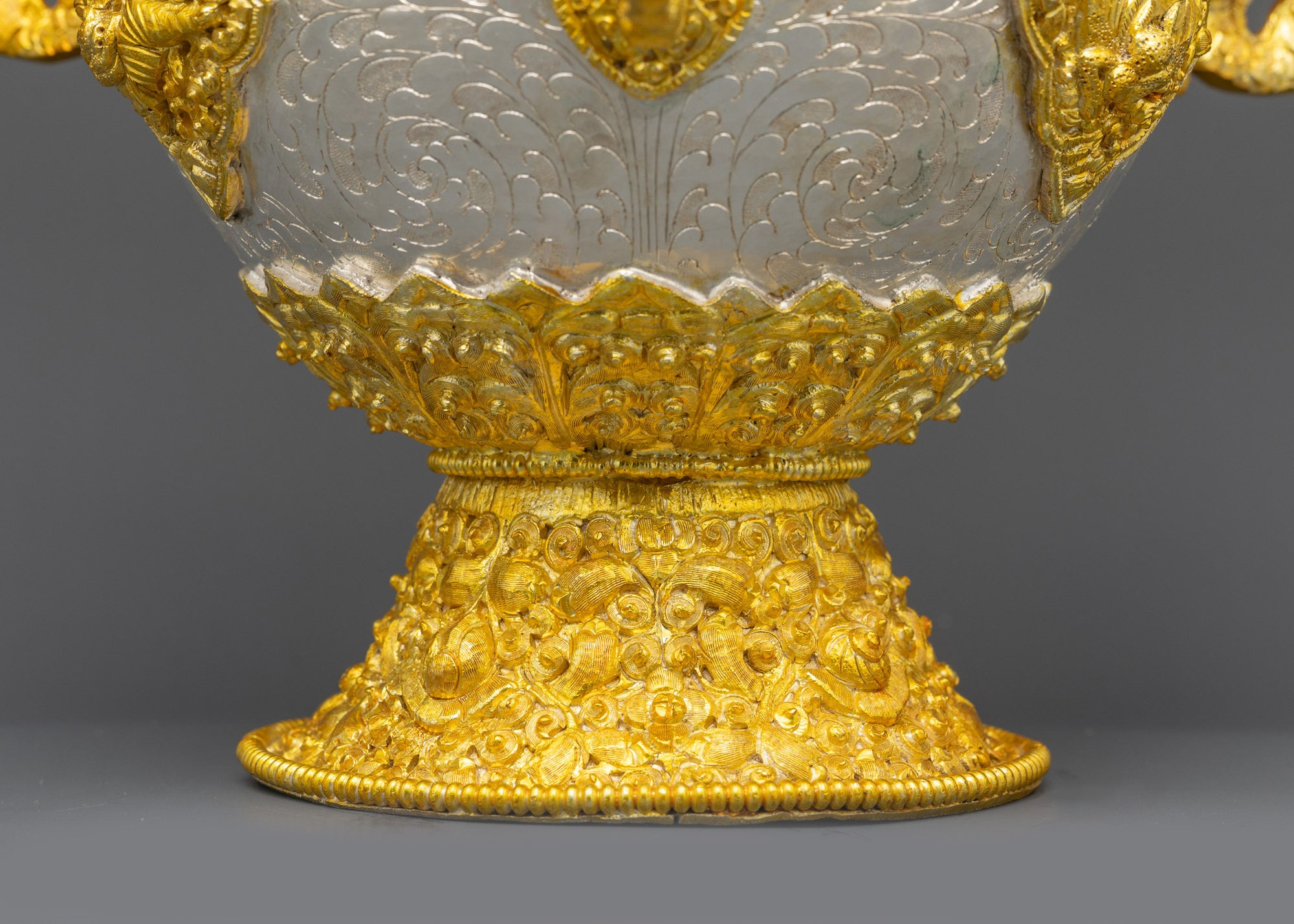 Tibetan Sangbur for Sang Offerings | Gold & Silver-Plated Incense Burner