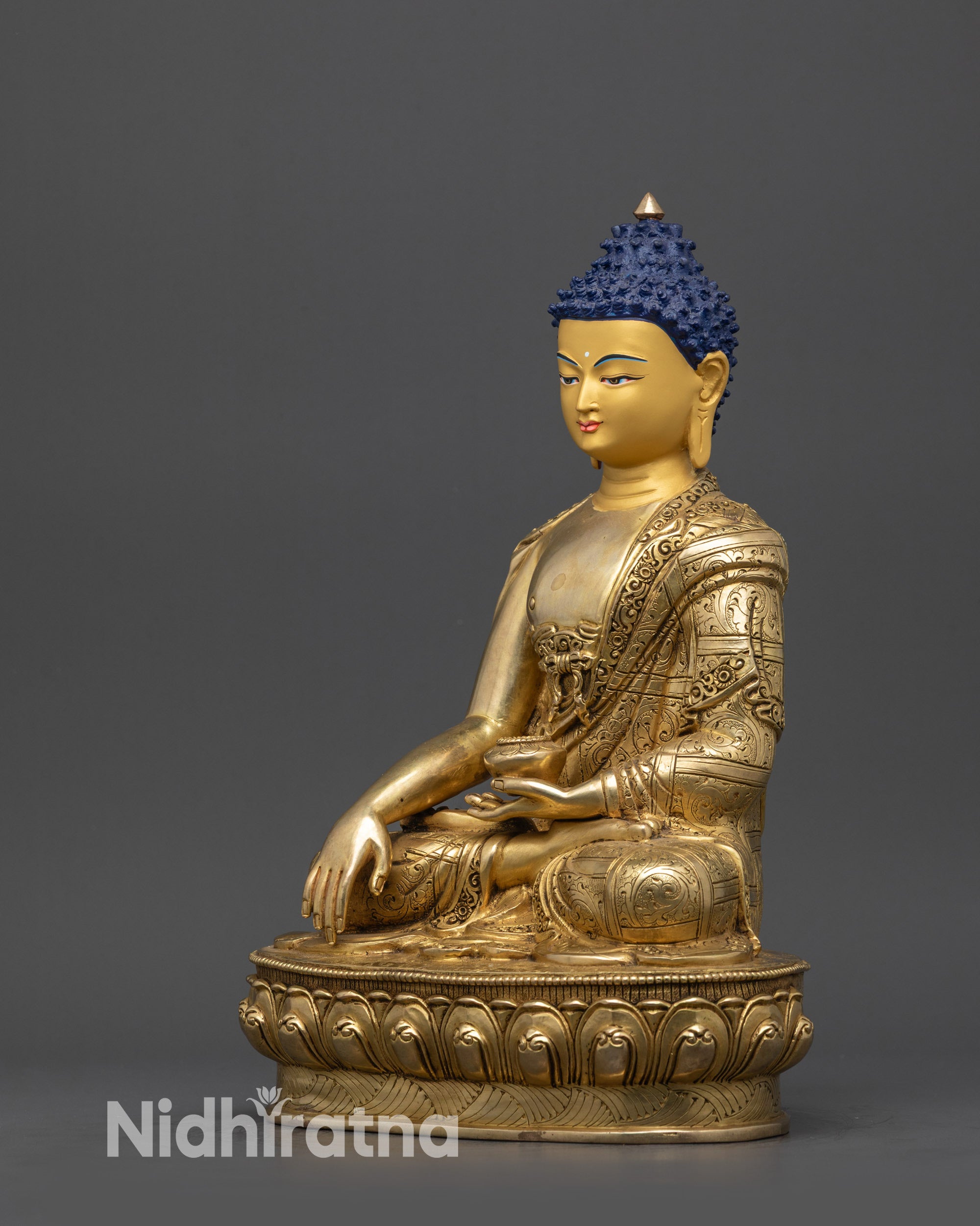 Tibetan Shakyamuni Buddha Statue | Traditional Himalayan Art Nepal