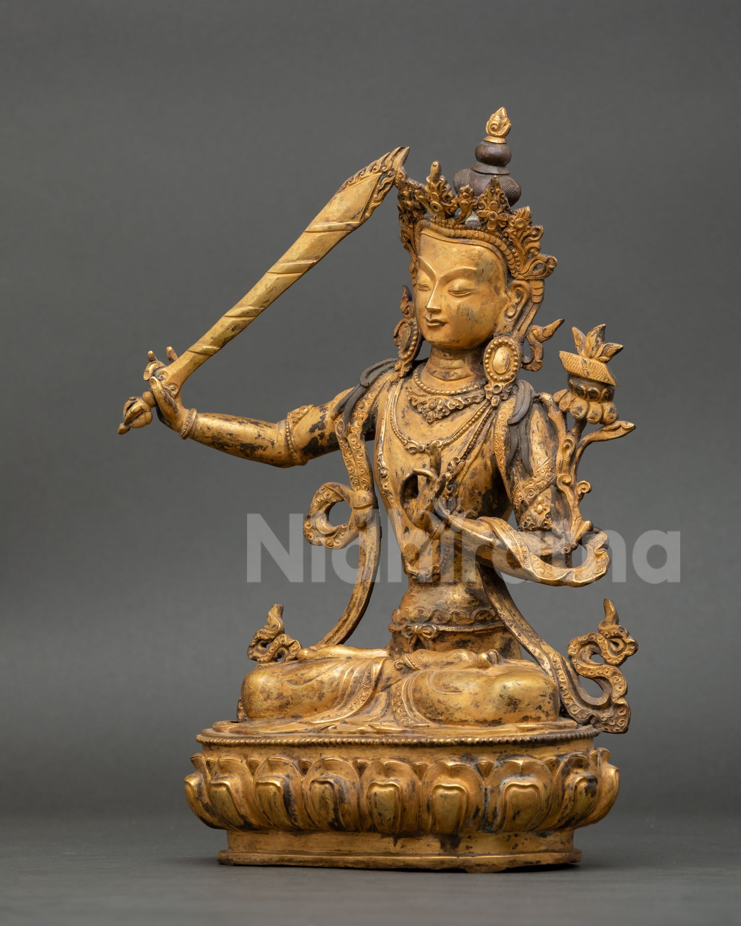 Manjushri Statue | Himalayan Art for Sacred Space Decor