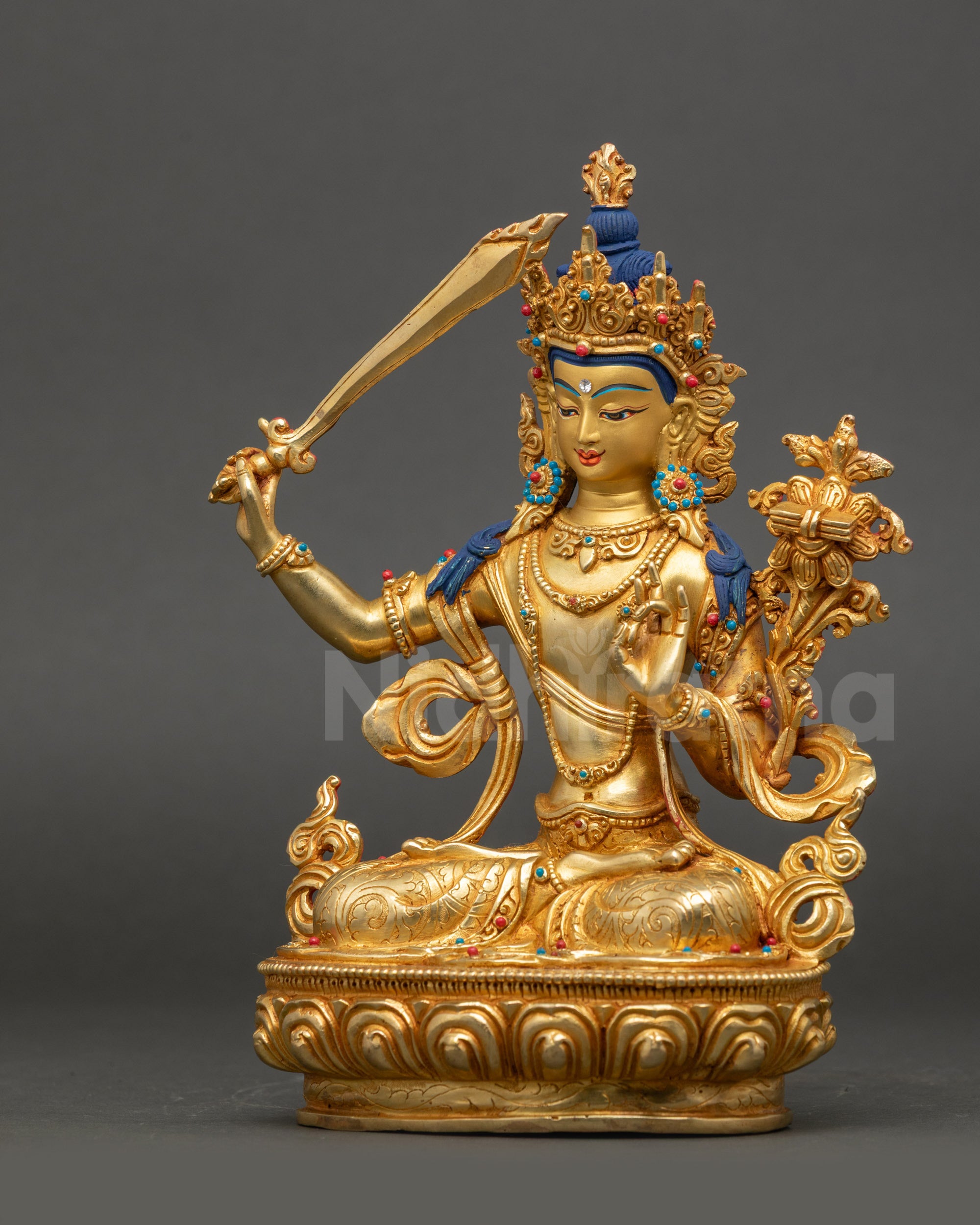 Nepalese Deity Manjushri Statue- Bodhisattva of Wisdom