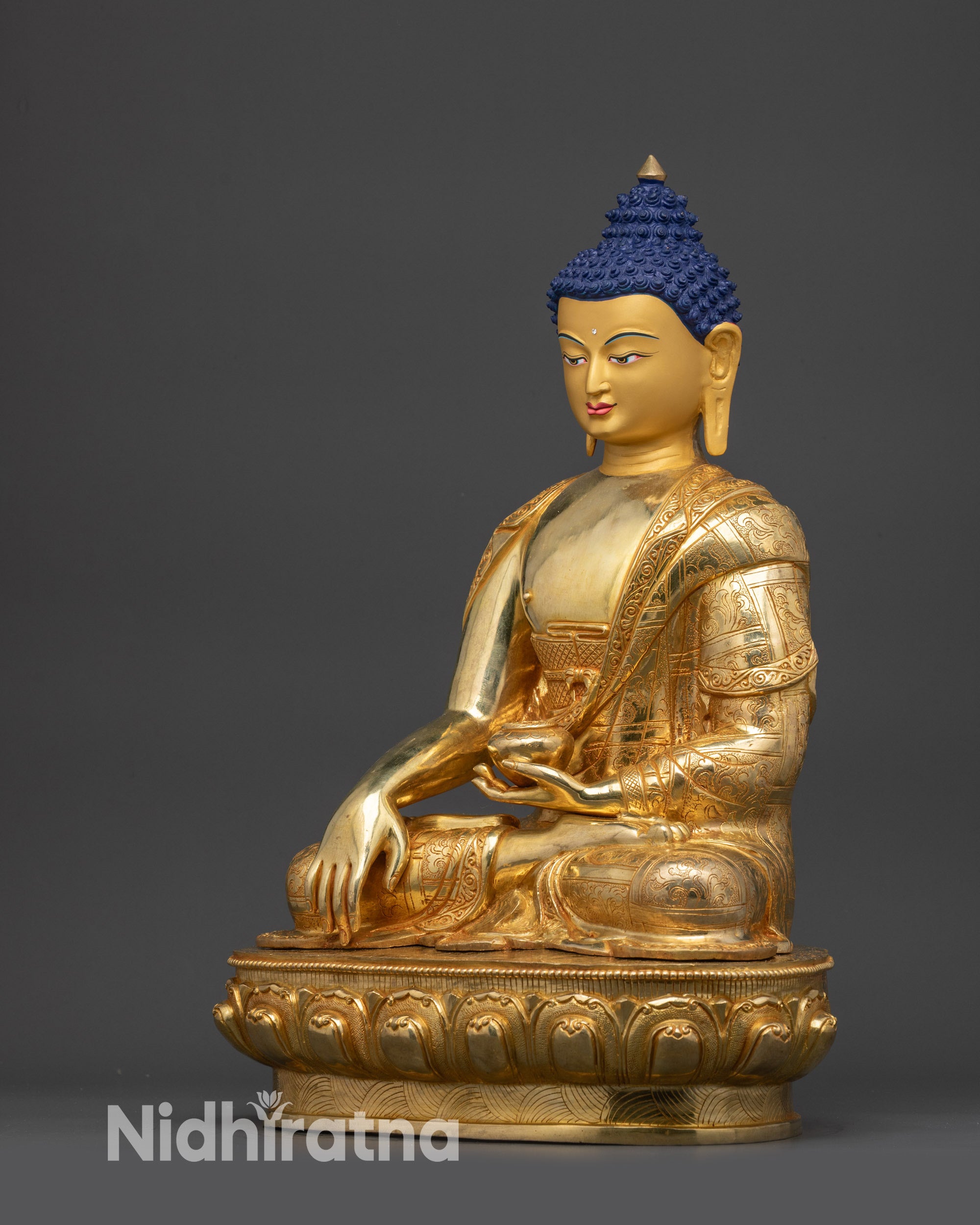Seated Shakyamuni Buddha Sculpture | Nepalese Buddha for Meditation