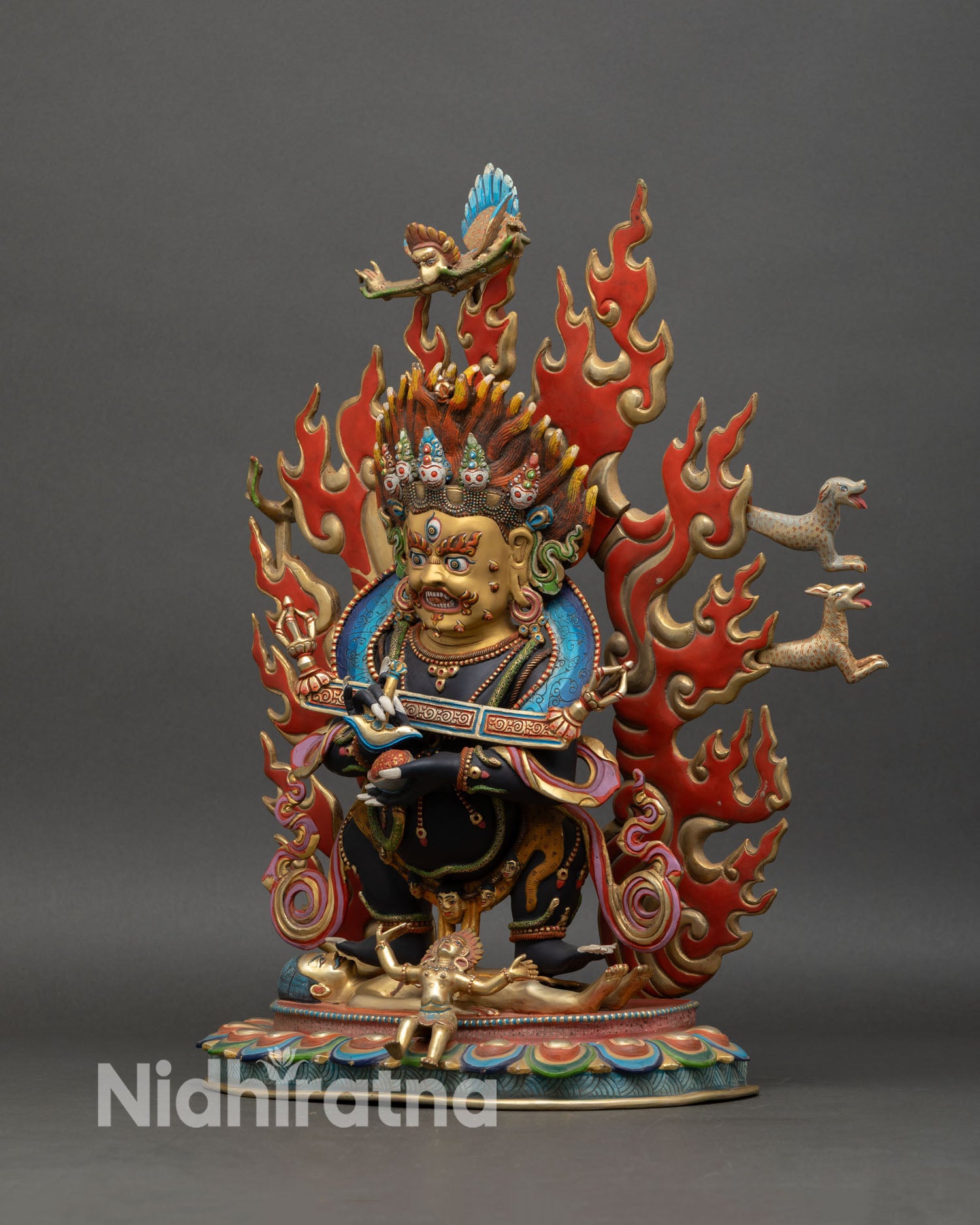 Sakya Mahakala Statue | Sacred Nepalese Artwork