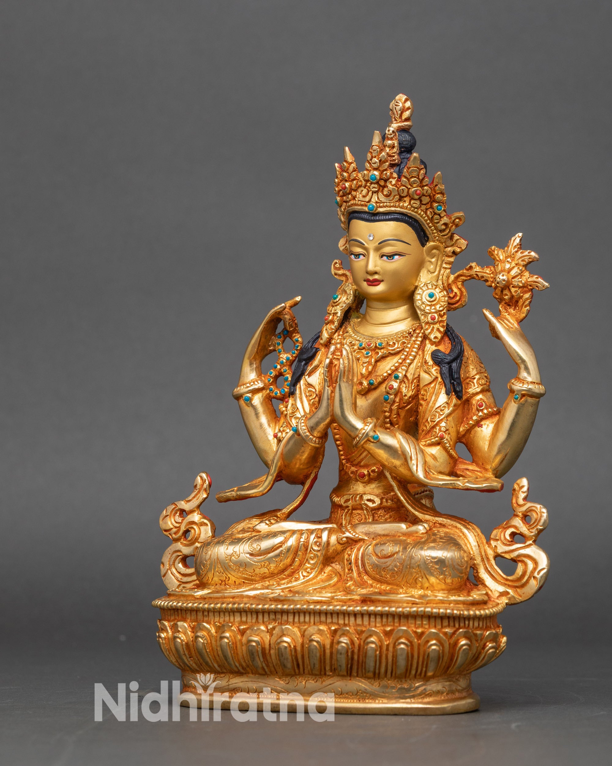 Chenrezig Lord of Compassion Statue for Buddhist Spiritual Decor