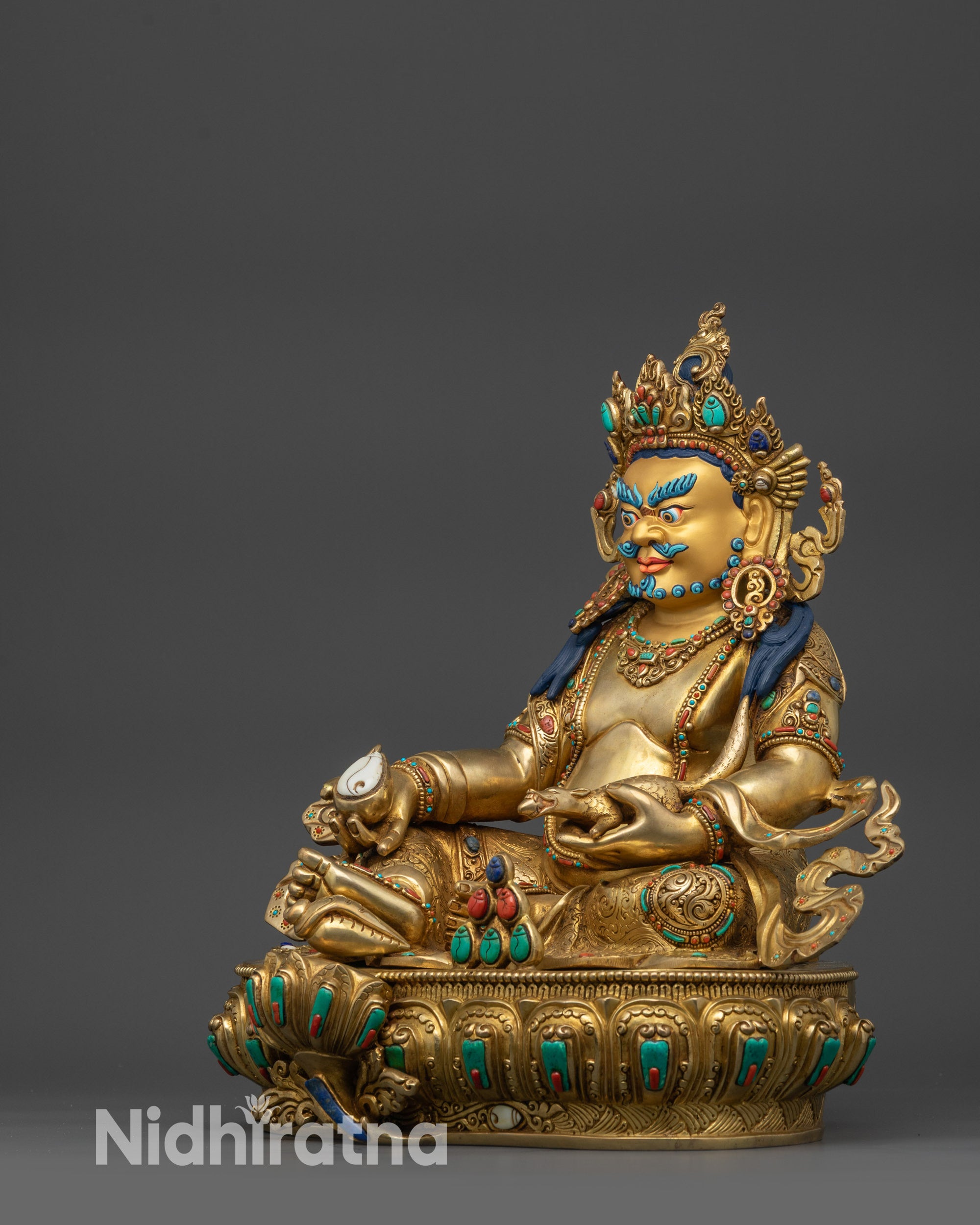 Premium Dzambhala Sculpture | Handcrafted Prosperity and Wealth Statue