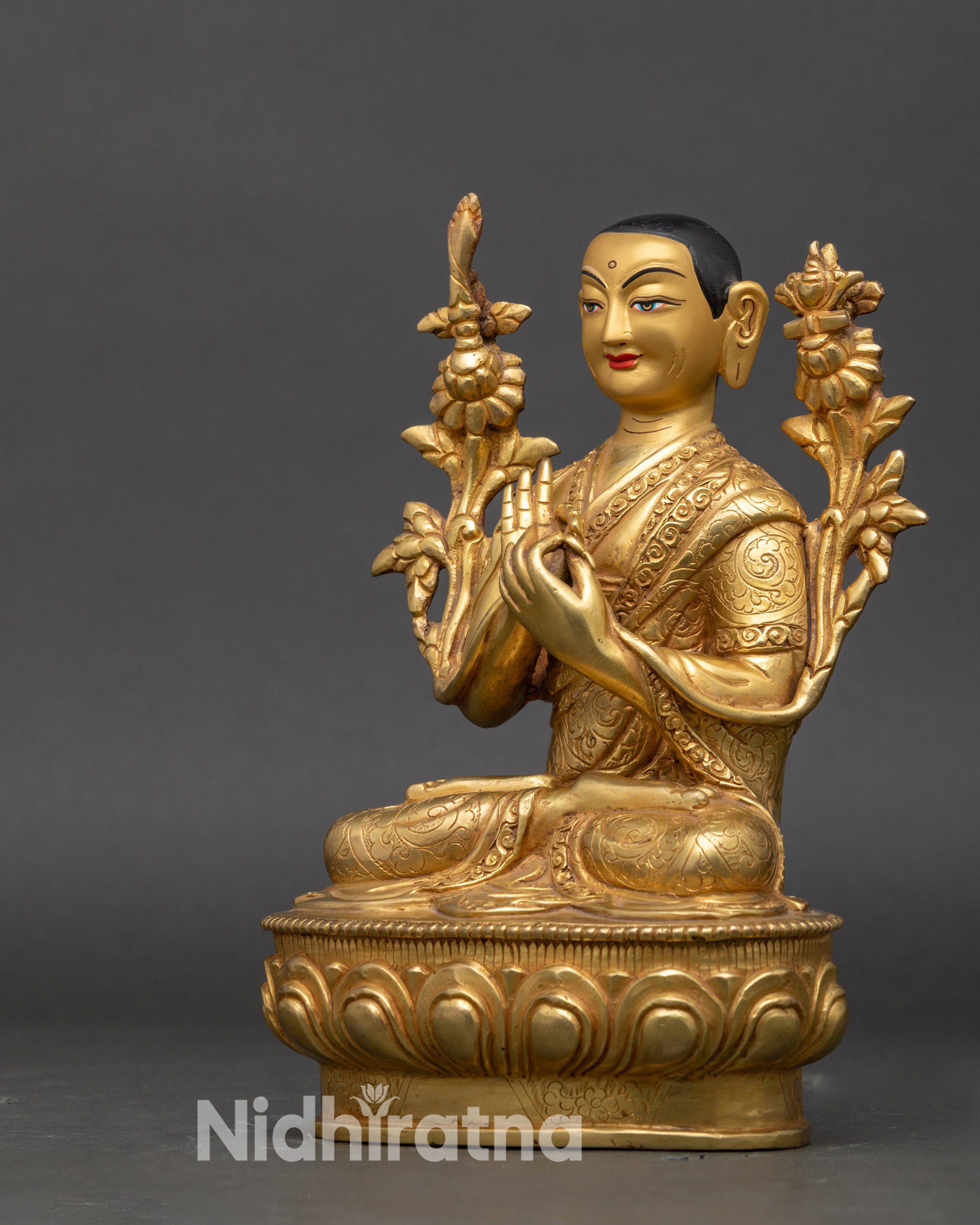 Tsongkhapa Statue Set with Two Disciples | Lost-Wax Craftsmanship