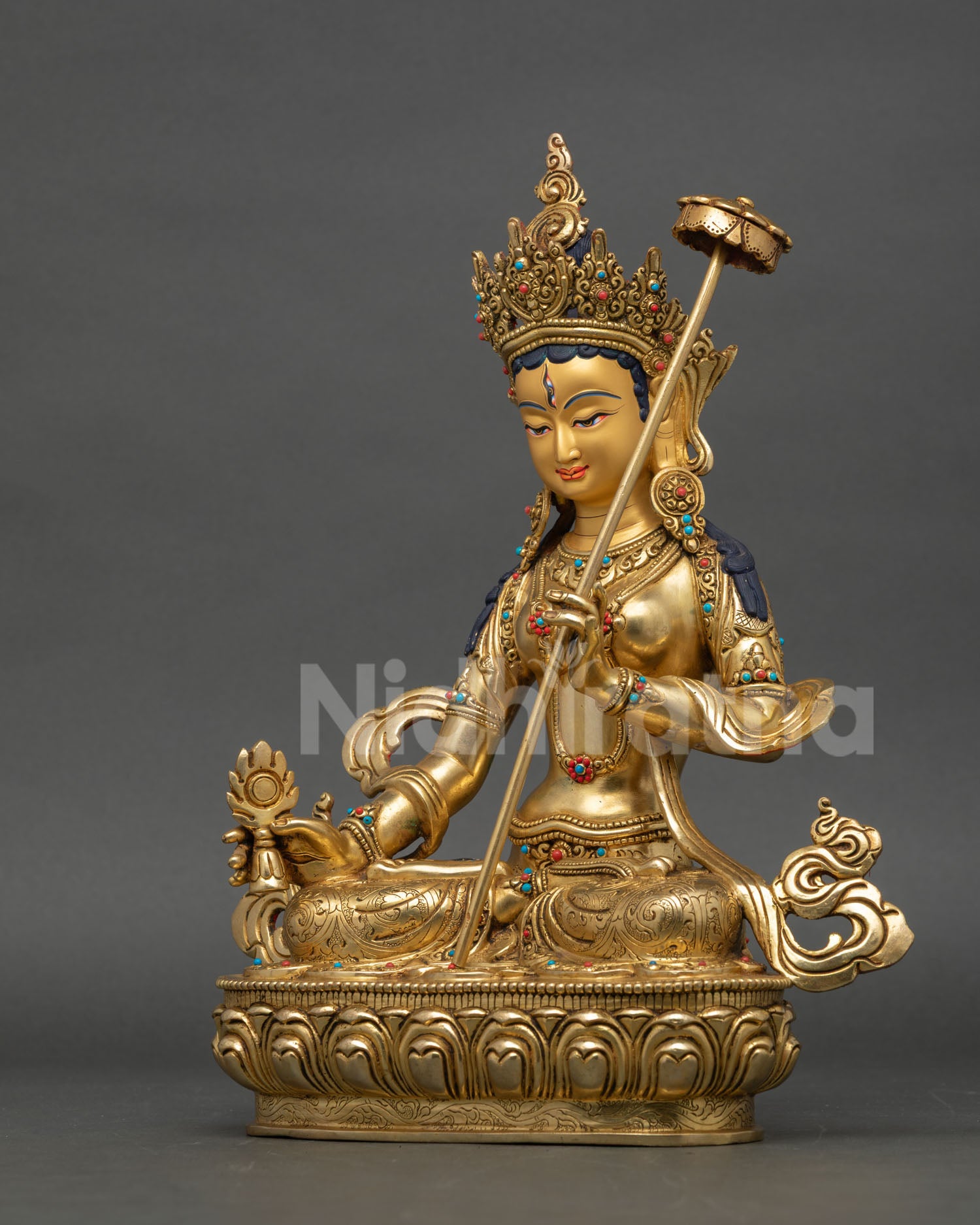 Dukar Statue | 24K Gold Fire-Gilded Copper Art from Nepal