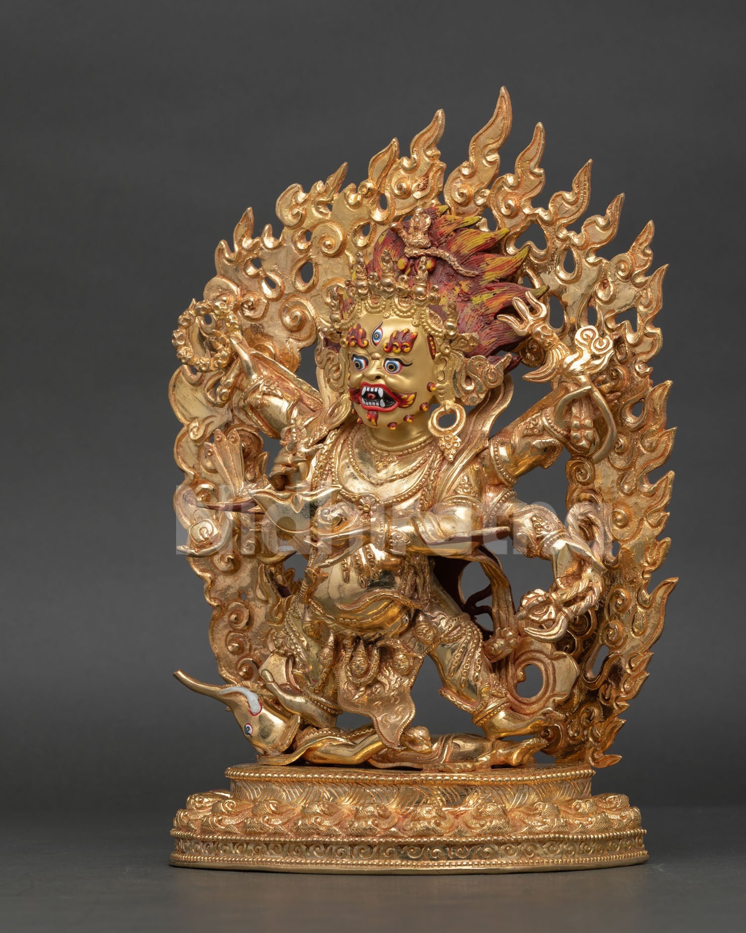 Six Armed Mahakala Copper Statue – Protection and Spiritual Growth