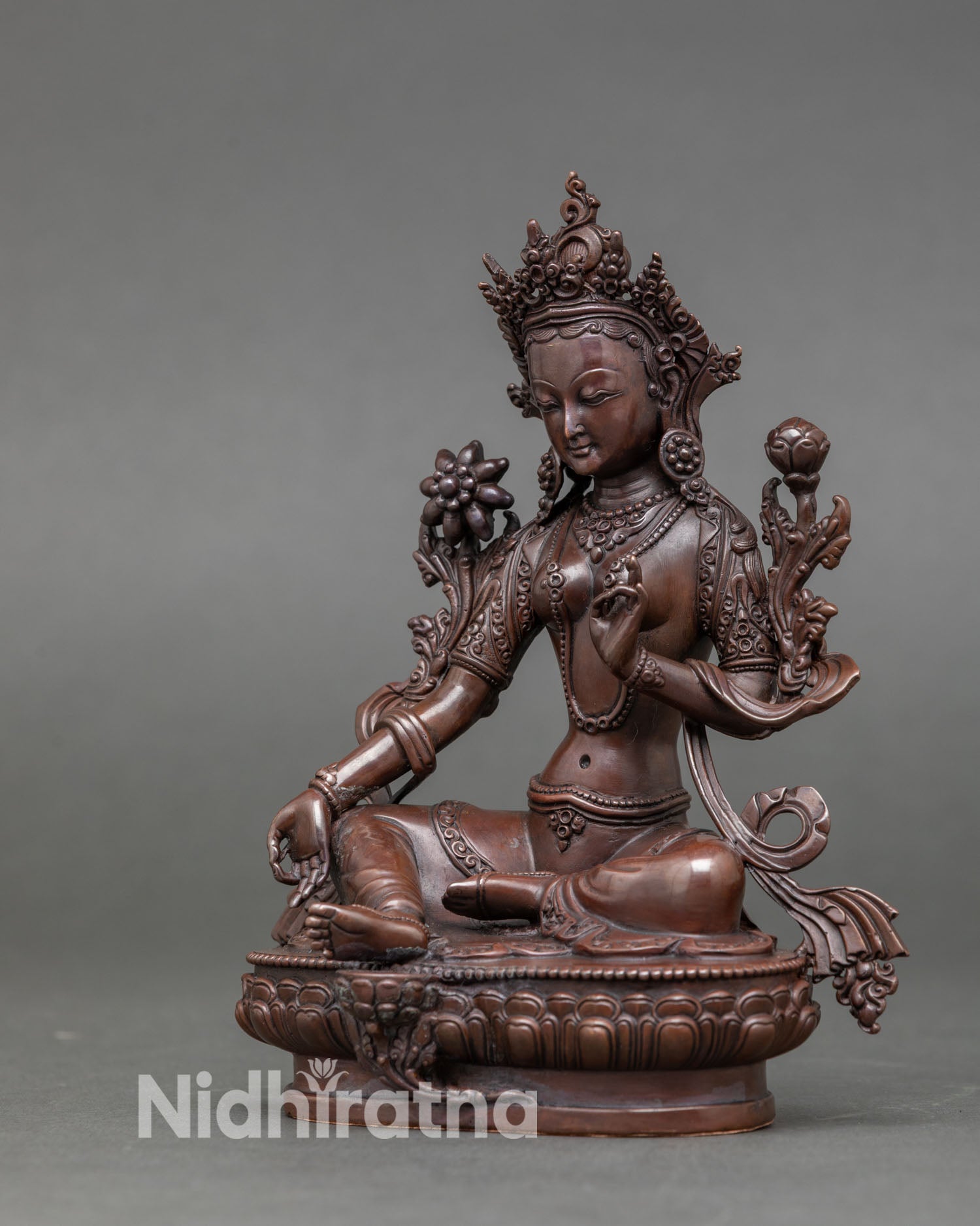 Graceful Green Tara Sculpture | Handcrafted in Nepal