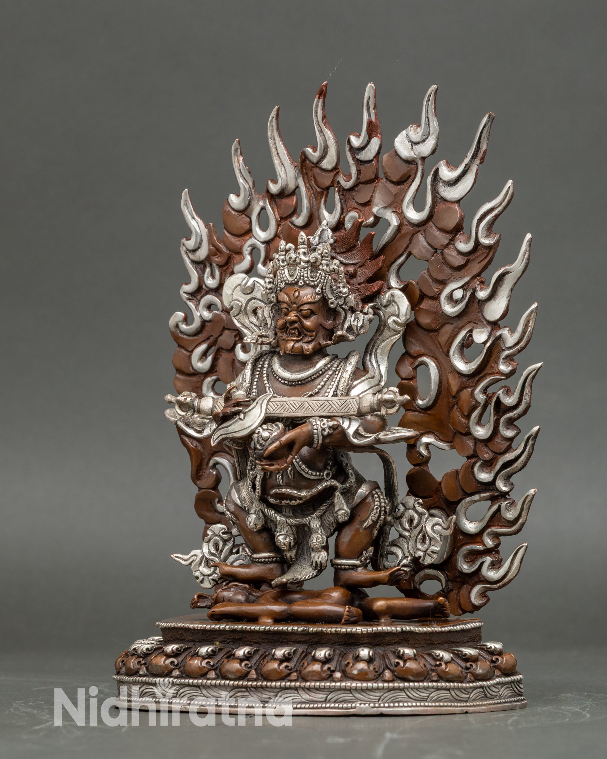 Wrathful Deity Sakya Mahakala Statue for Protection and Strenght