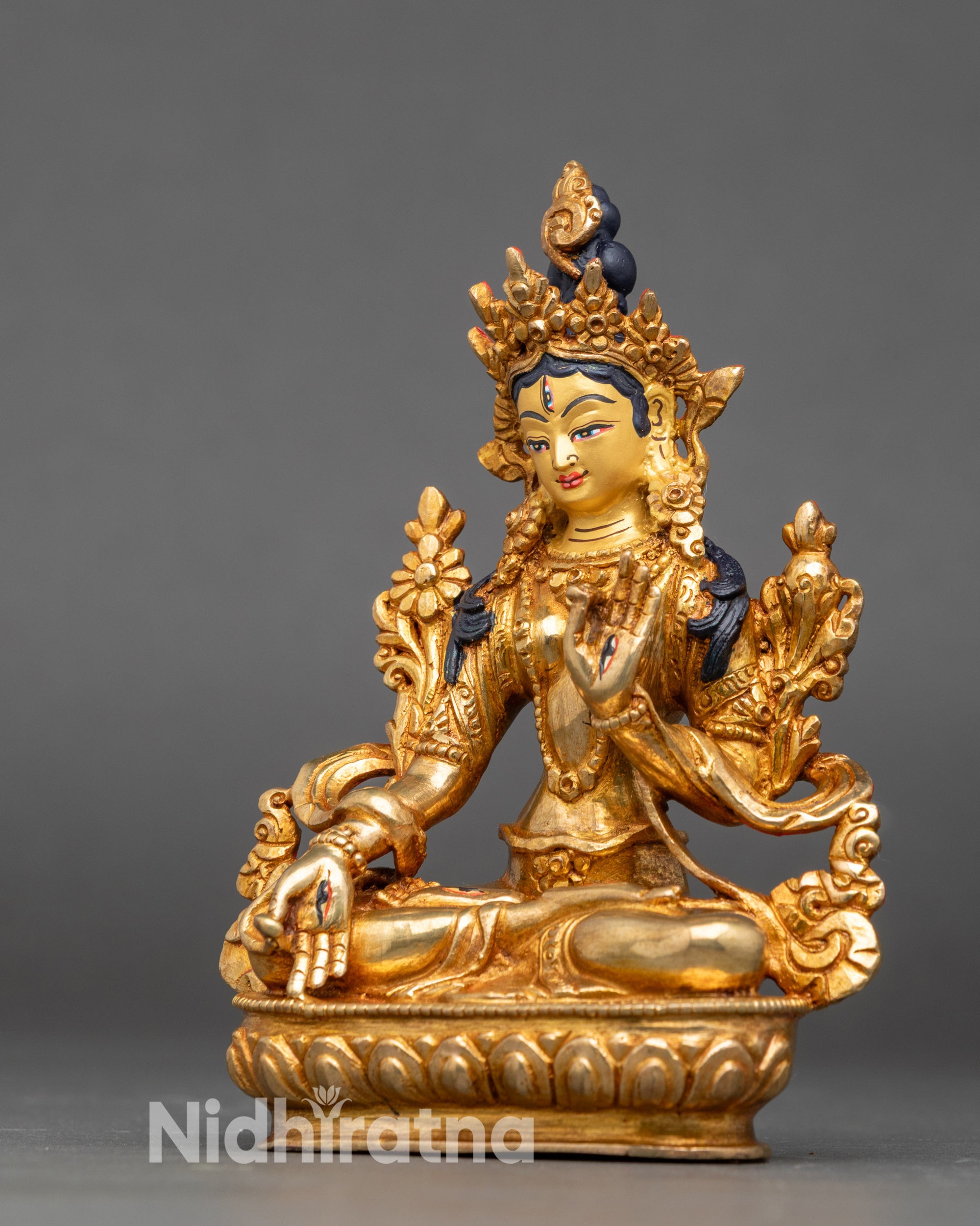 White Tara Statue – Himalayan Deity for Longevity and Blessings