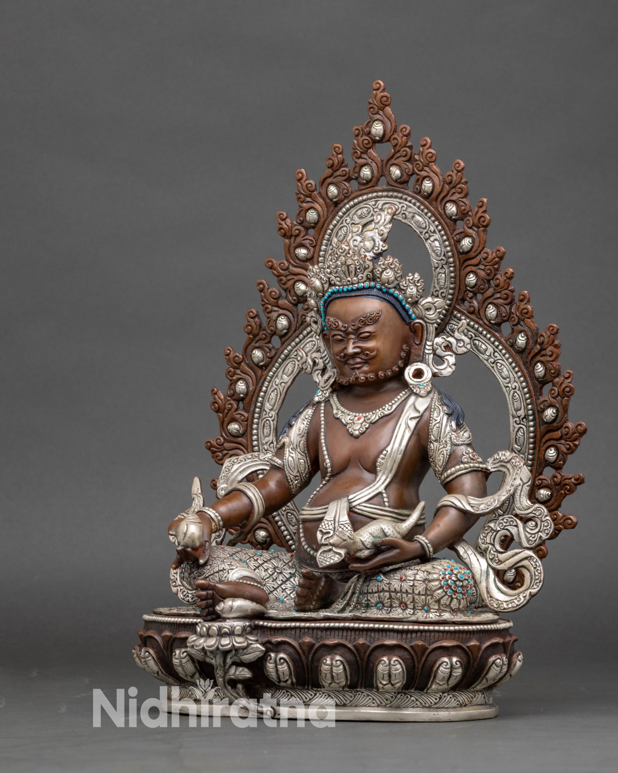 Traditional Dzambhala Wealth Deity | Handcrafted Buddhist Sculpture