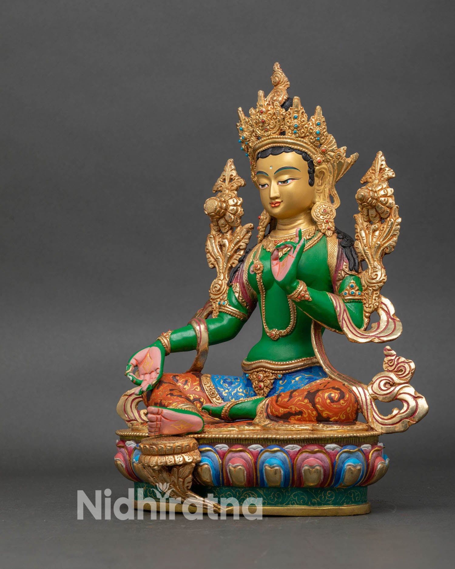 Green Tara Buddhist Statue – Divine Protection & Spiritual Decor