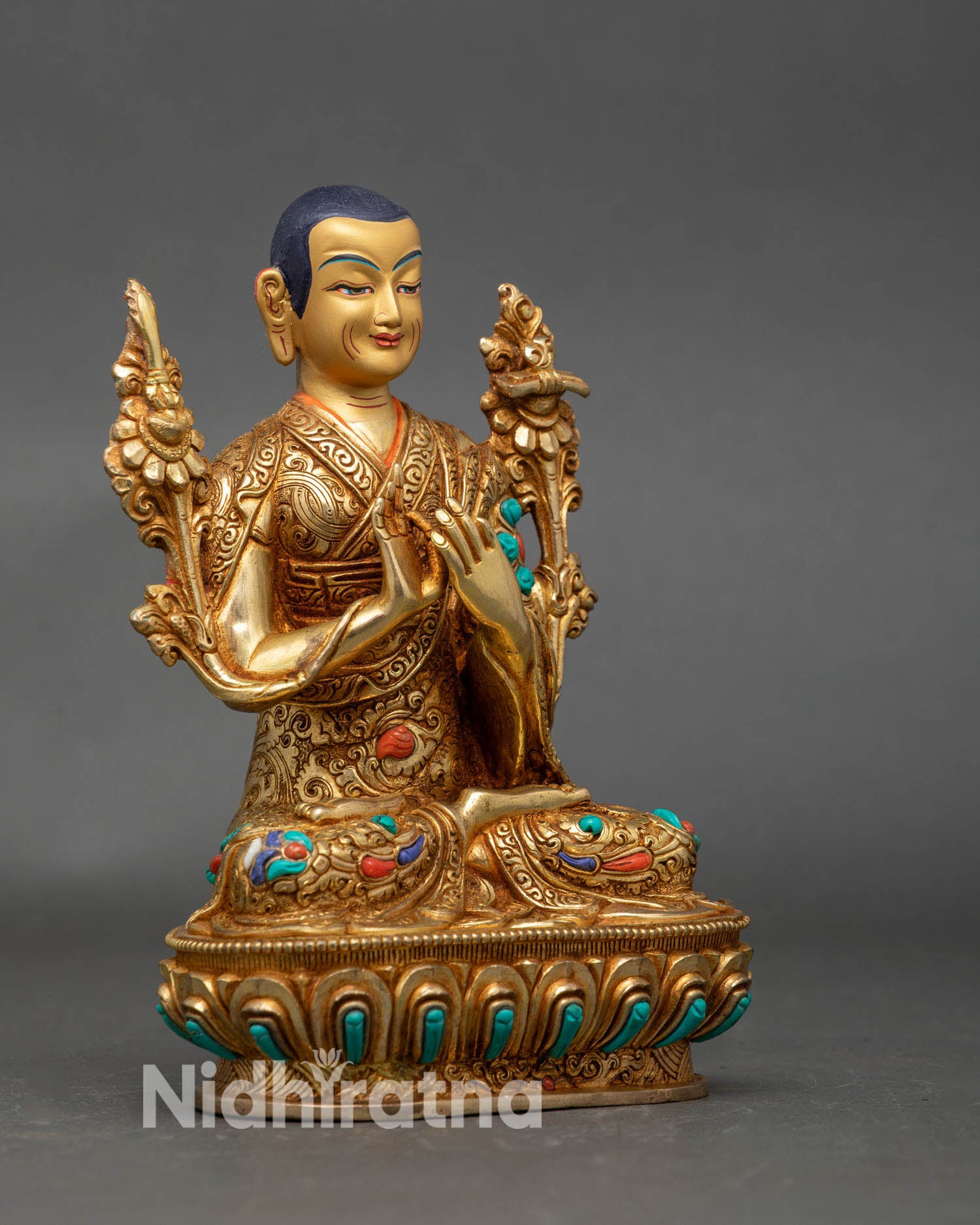 Tsongkhapa and Two Disciples Set β Luminous Wisdom Handmade Statue