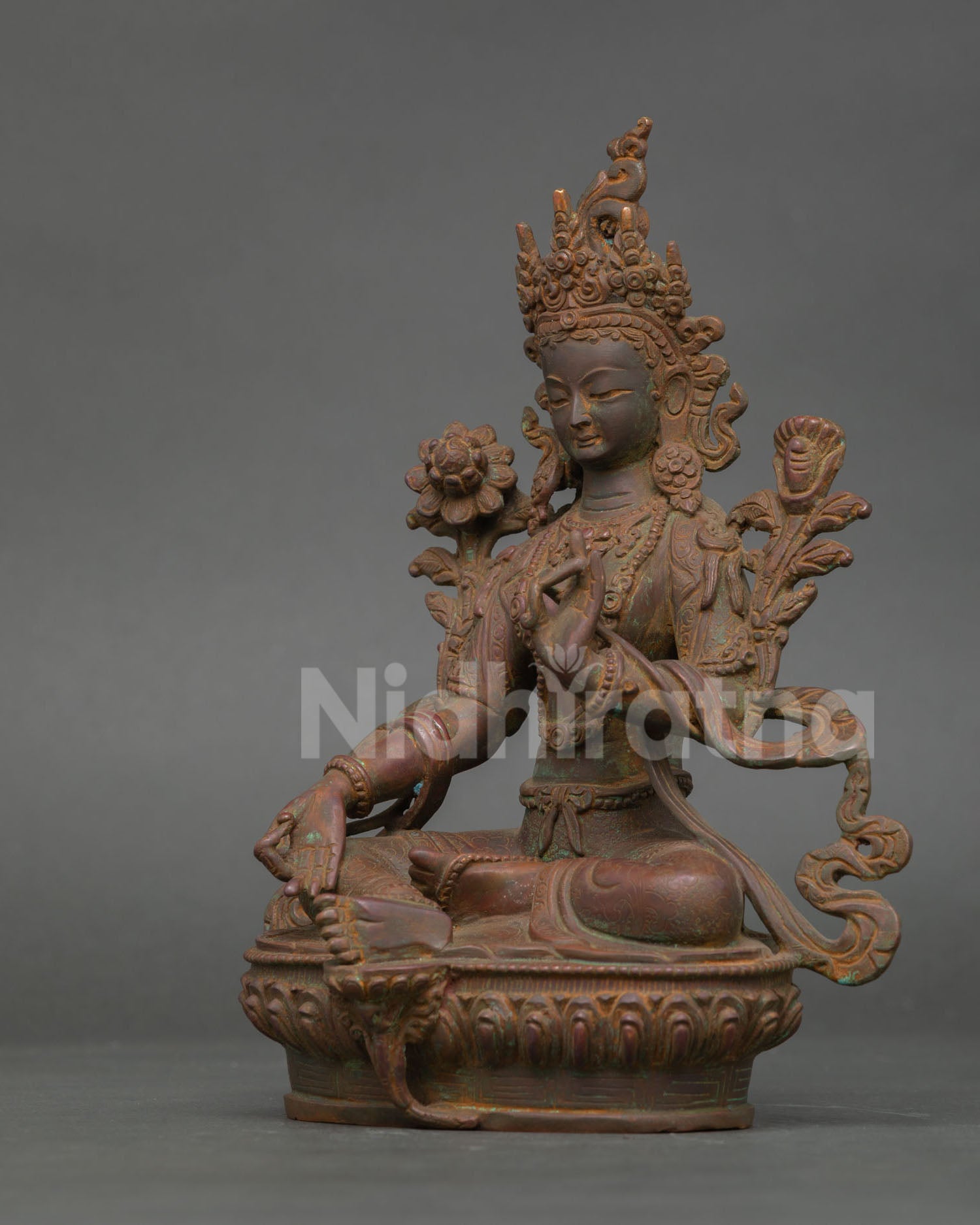 Handmade Green Tara Statue | The Compassionate Mother Tara