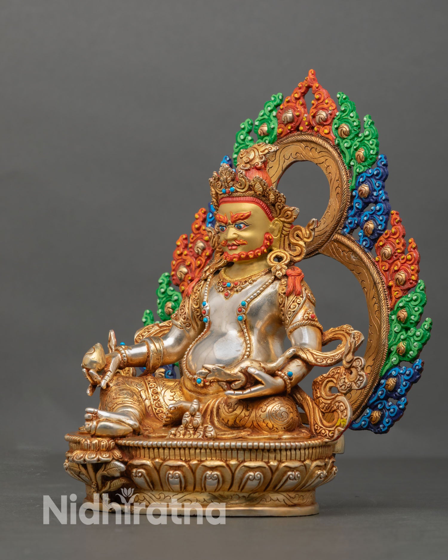 Buddhist Dzambhala | Handcrafted Wealth Deity Sculpture