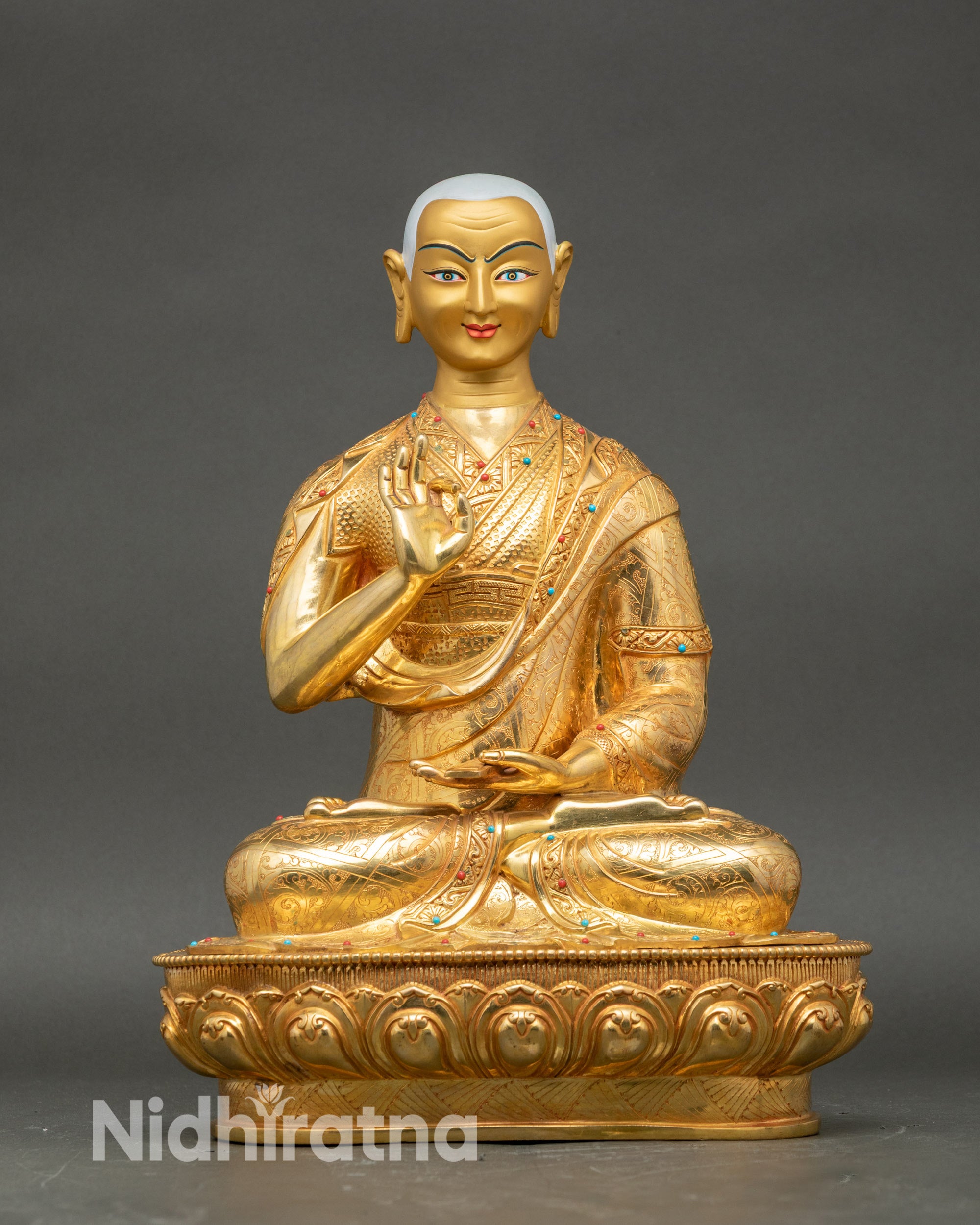 Blessed Tsongkhapa Set β Nepalese Statues for Mindful Devotion
