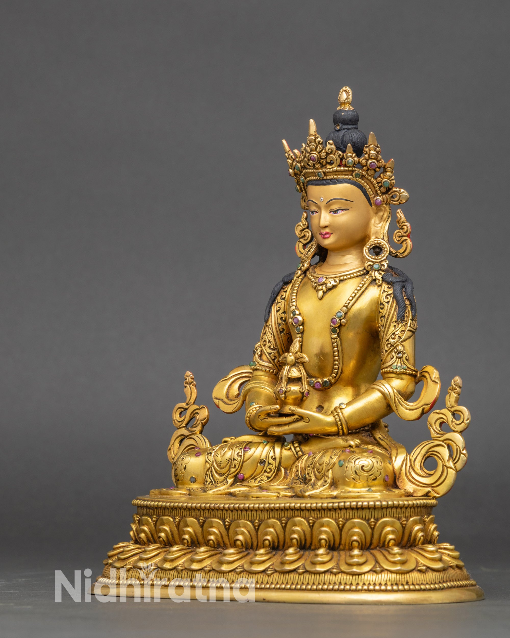 Amitayus Statue β Traditional Lost Wax Himalayan Buddhist Art