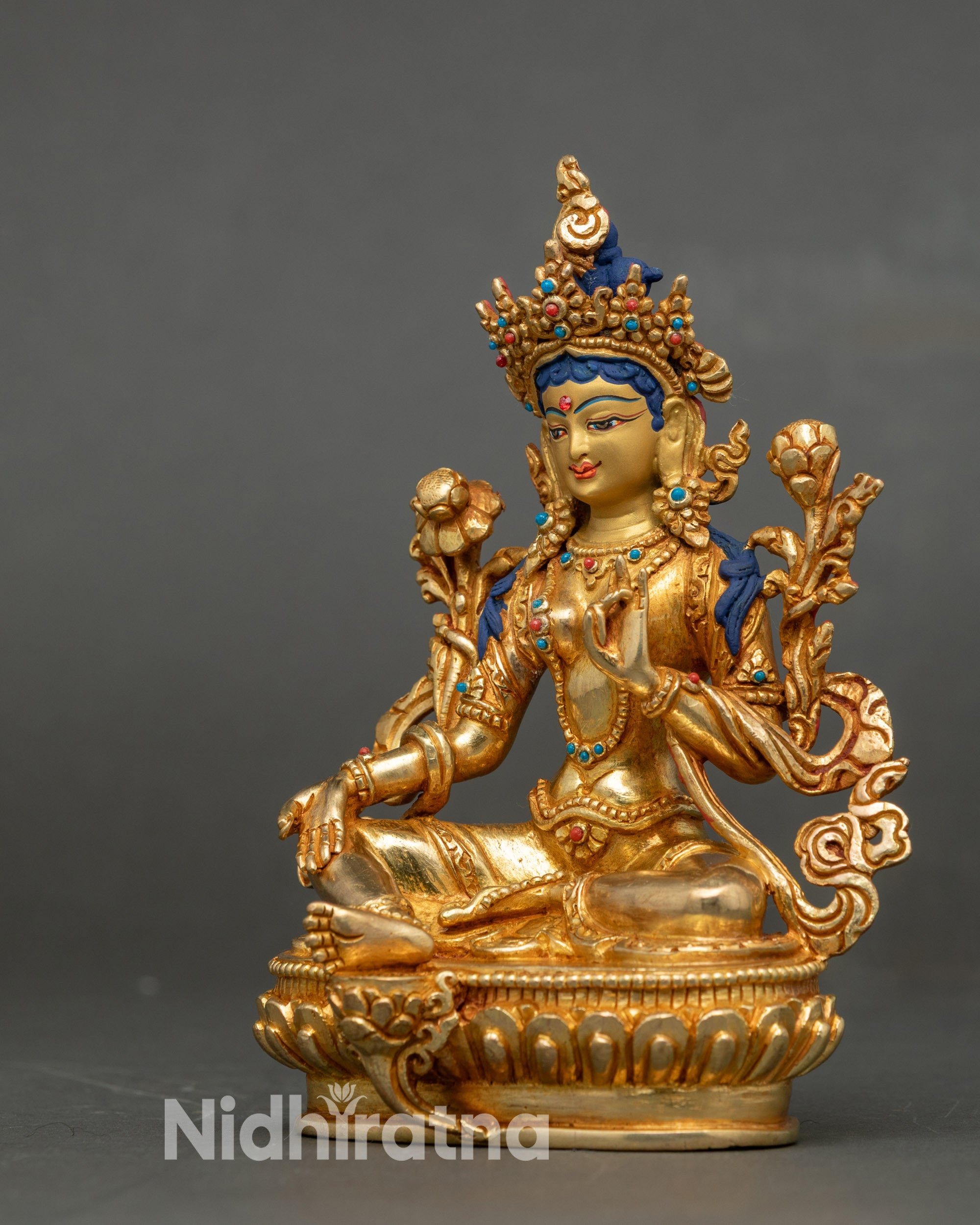 Mother Green tara Statue - The Goddess of Enlightened Activity