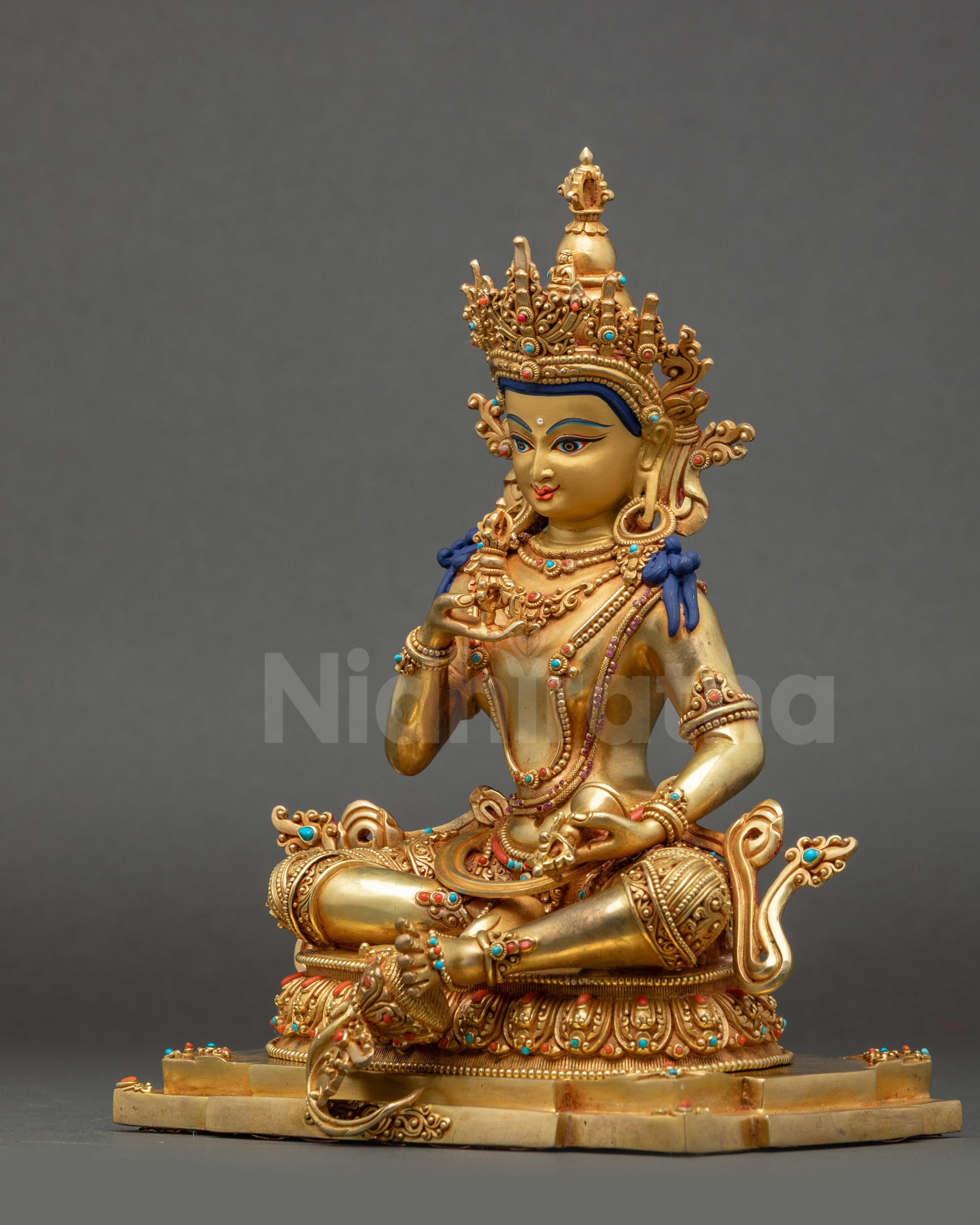Enlightened Vajrasattva Statue | Handcrafted Nepalese Ritual Sculpture