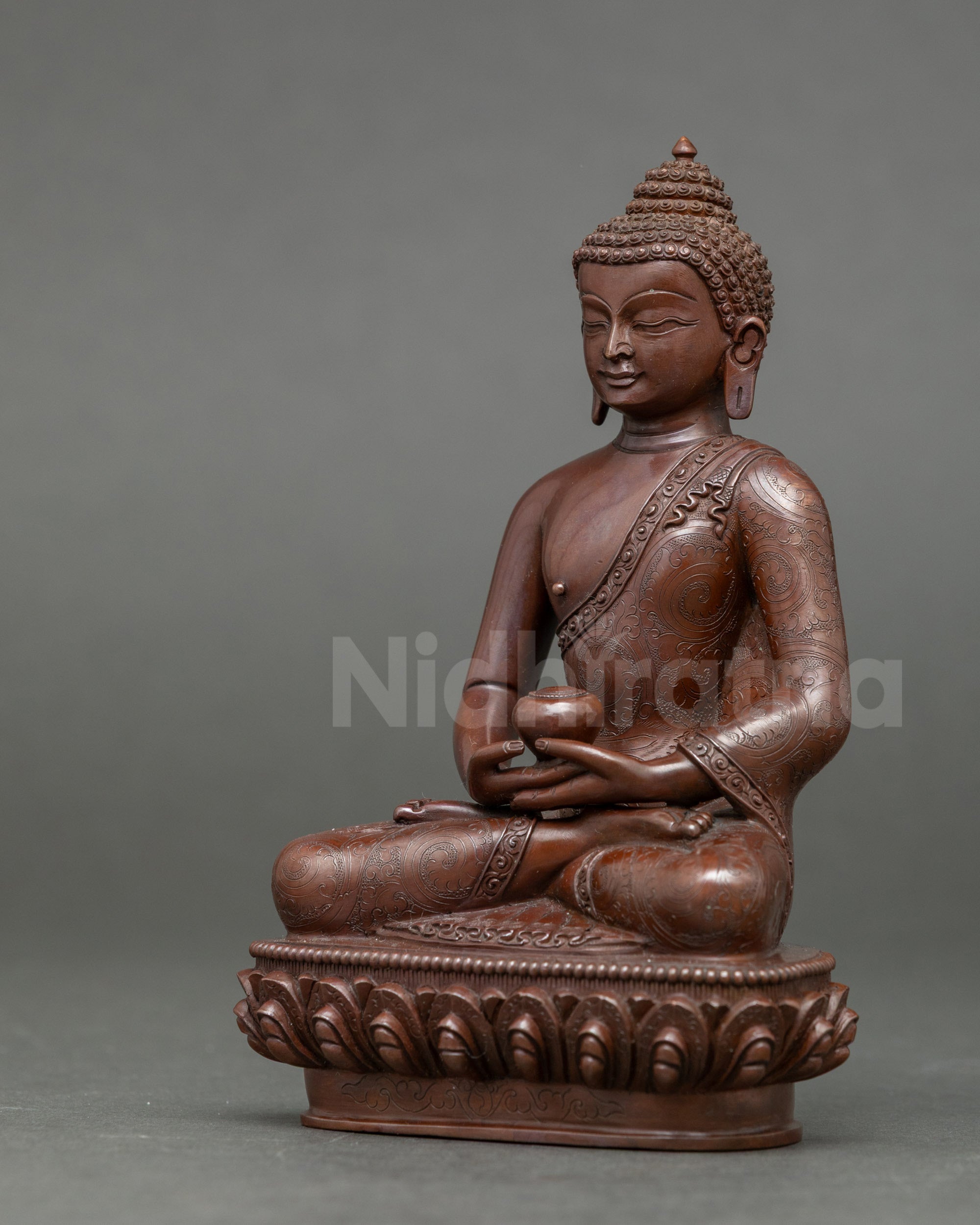 Full Oxidized Three Buddha Statue Set for Sacred Spiritual Decor