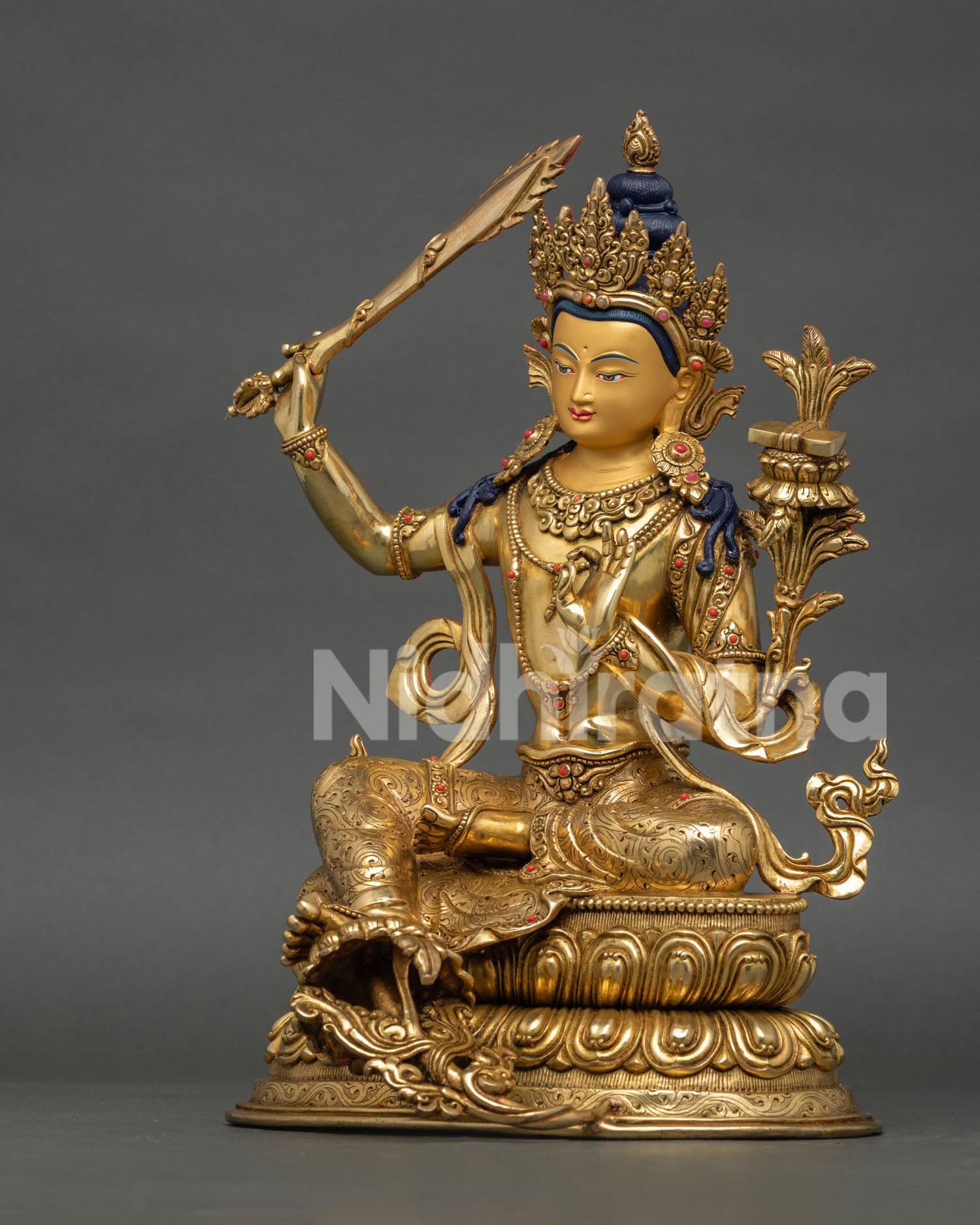 Manjushri Statue | Authentic Buddhist Art from Nepal