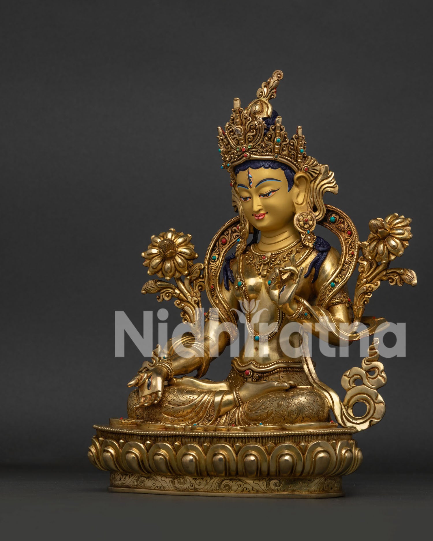 White Tara Statue | Seven-Eyed Goddess of Healing